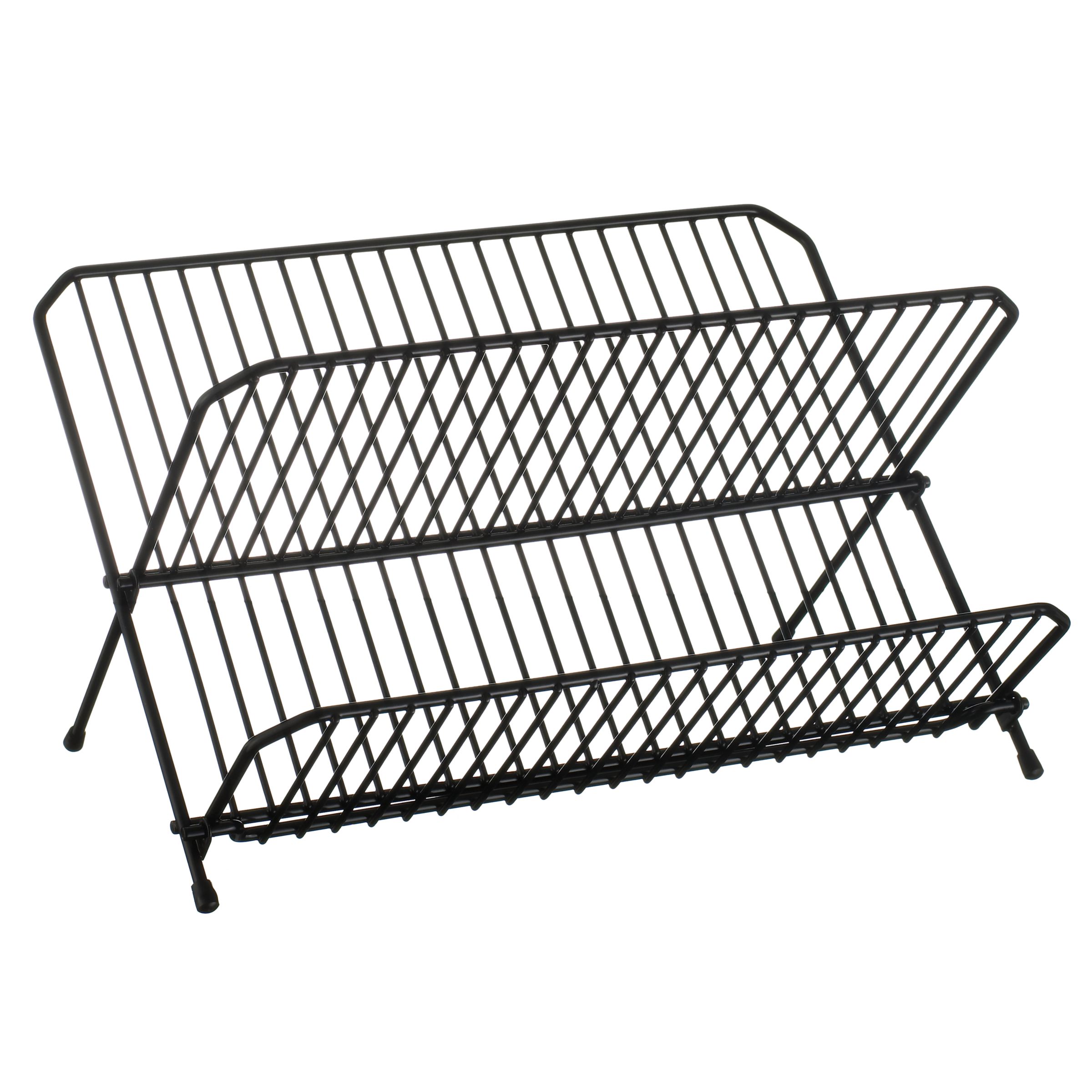 John Lewis Folding Dish Rack Black