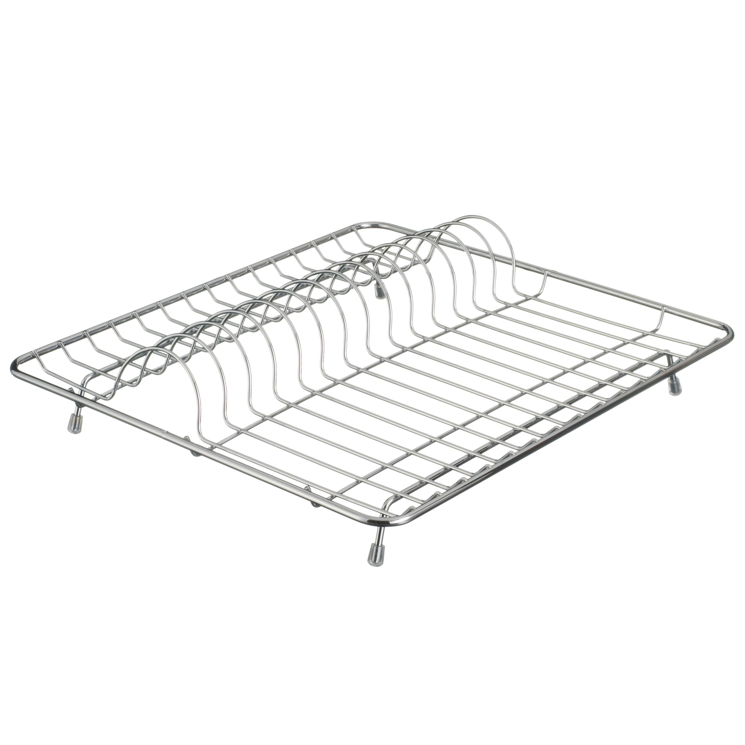 John Lewis Flat Dish Drainer Chrome L55cm