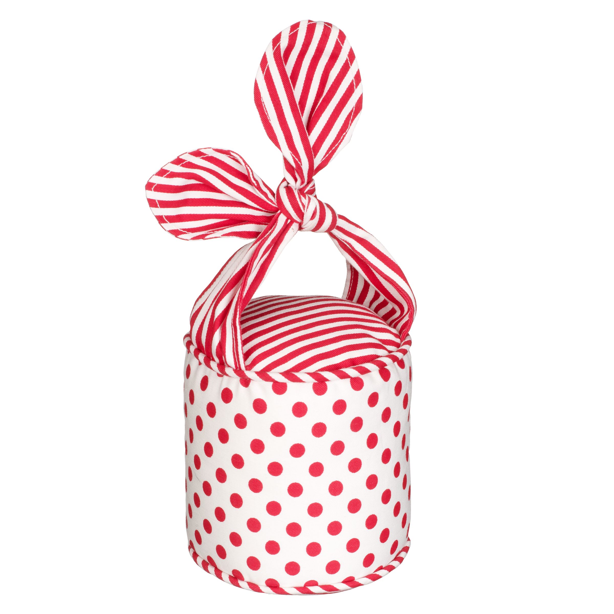 John Lewis Spots and Stripes Doorstop RedWhite