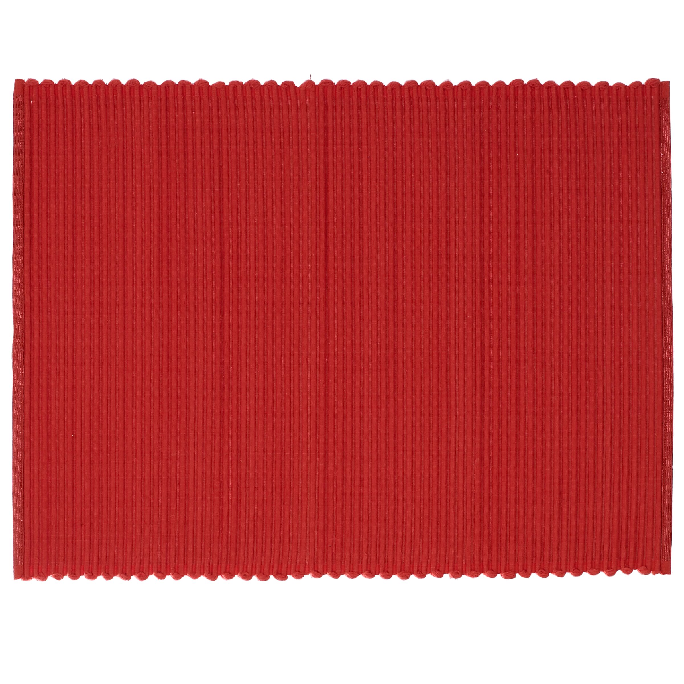 John Lewis Chunky Rib Placemat Red