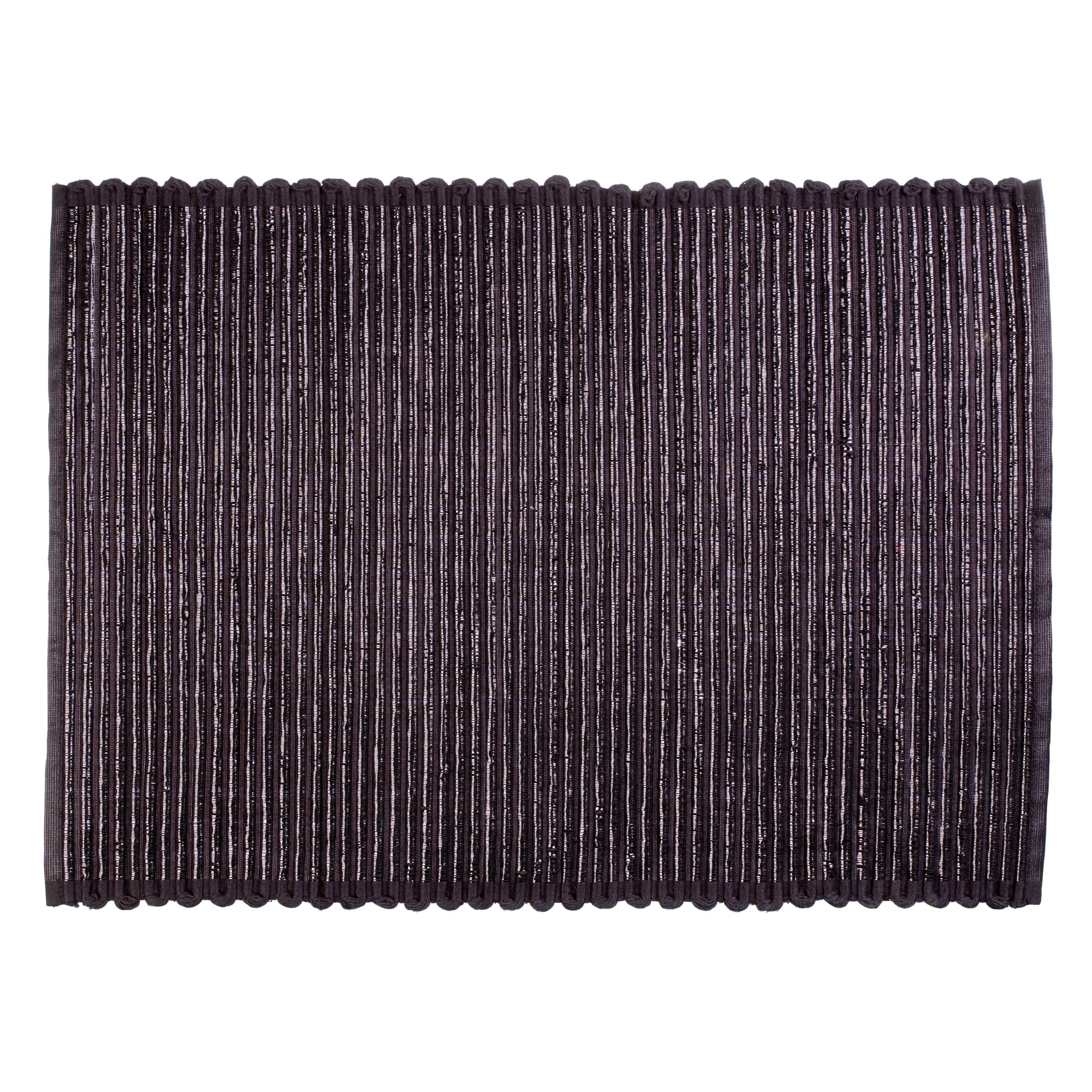 John Lewis Chunky Rib Placemat Black