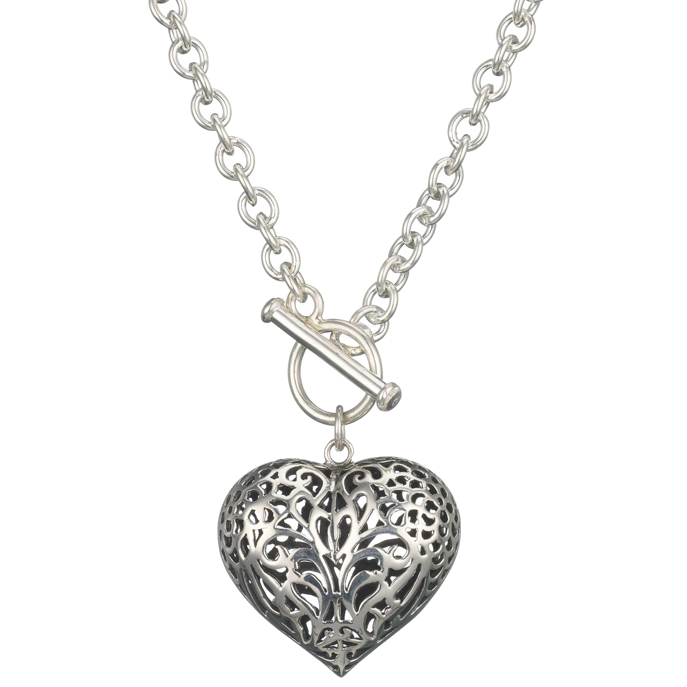 Martick Ornate Puff Heart Necklace, MJ1598