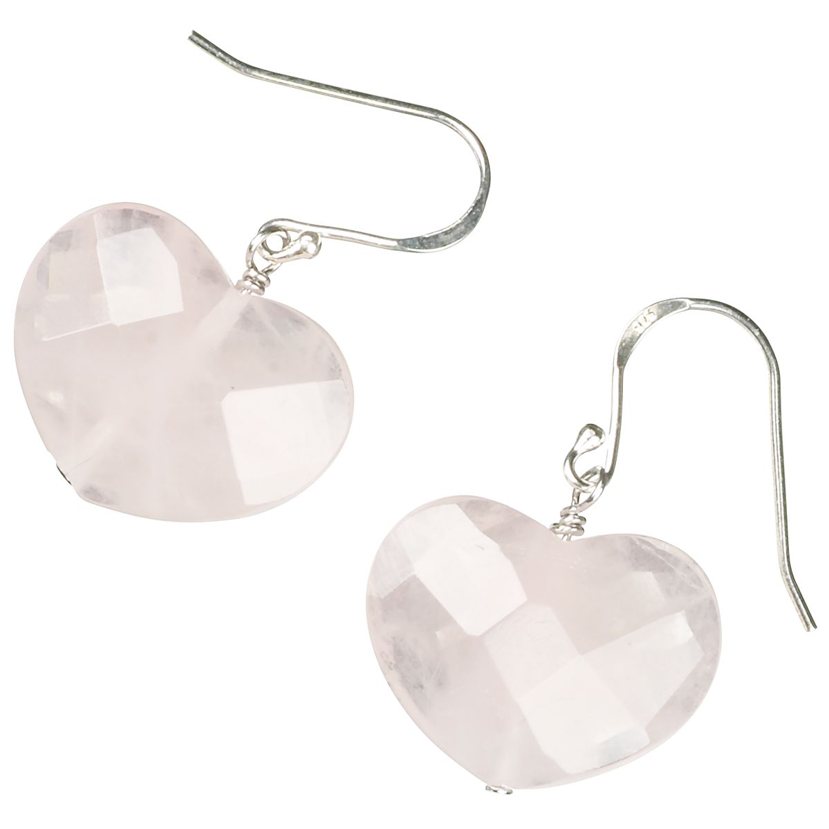 Lola Rose Rose Quartz Heart Drop Earrings