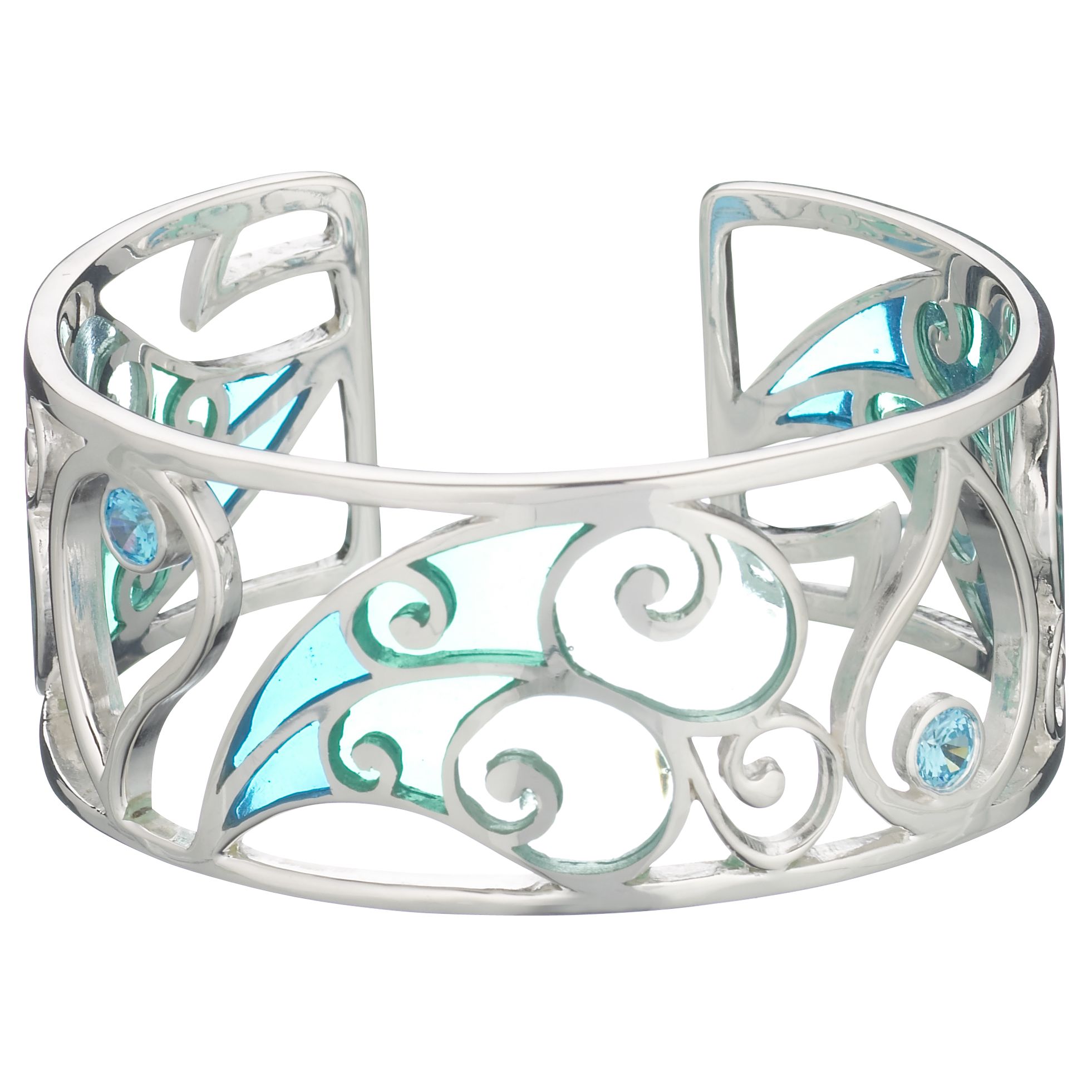 JouJou Sterling Silver Bangle Blue
