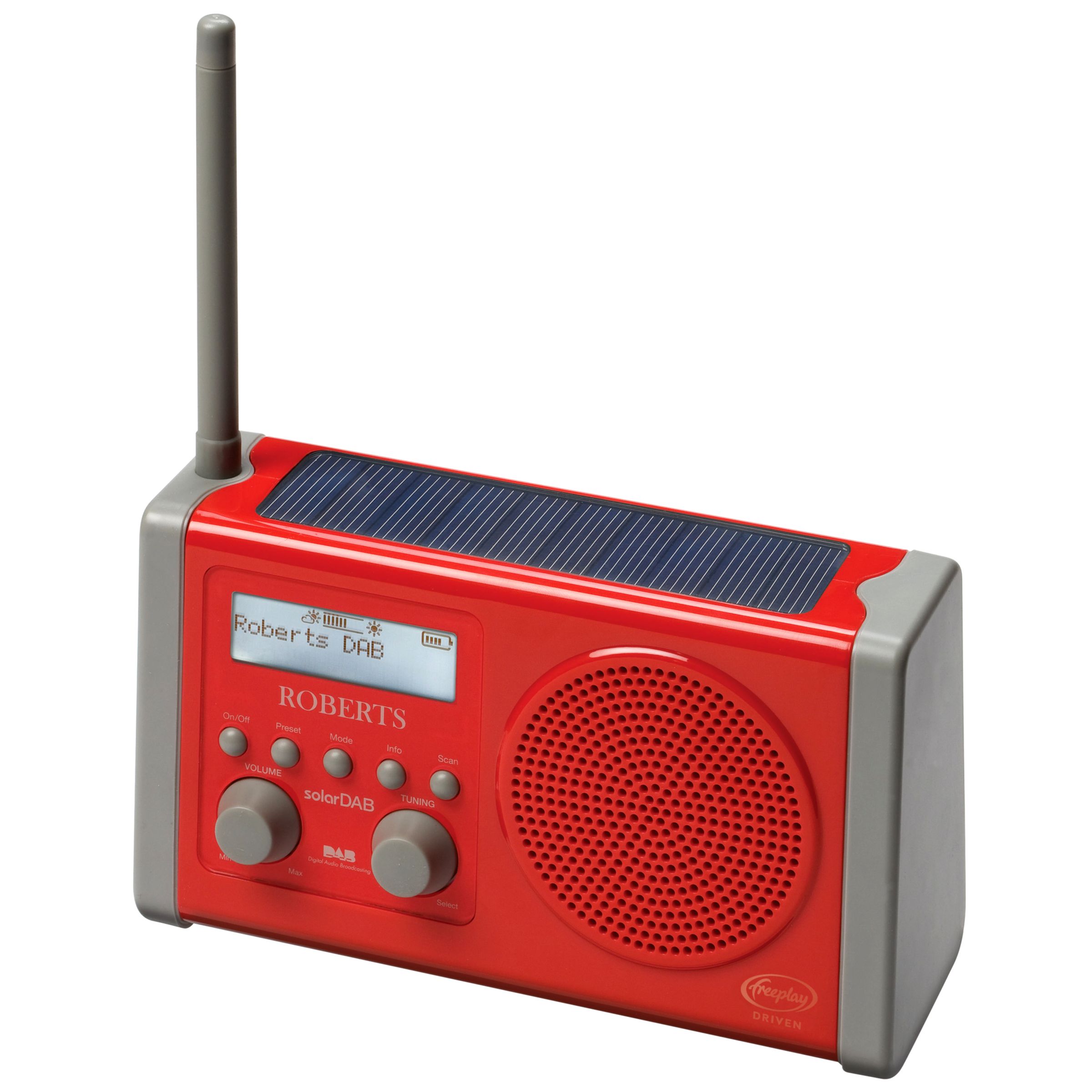 Roberts Solar DAB Digital Radio Red