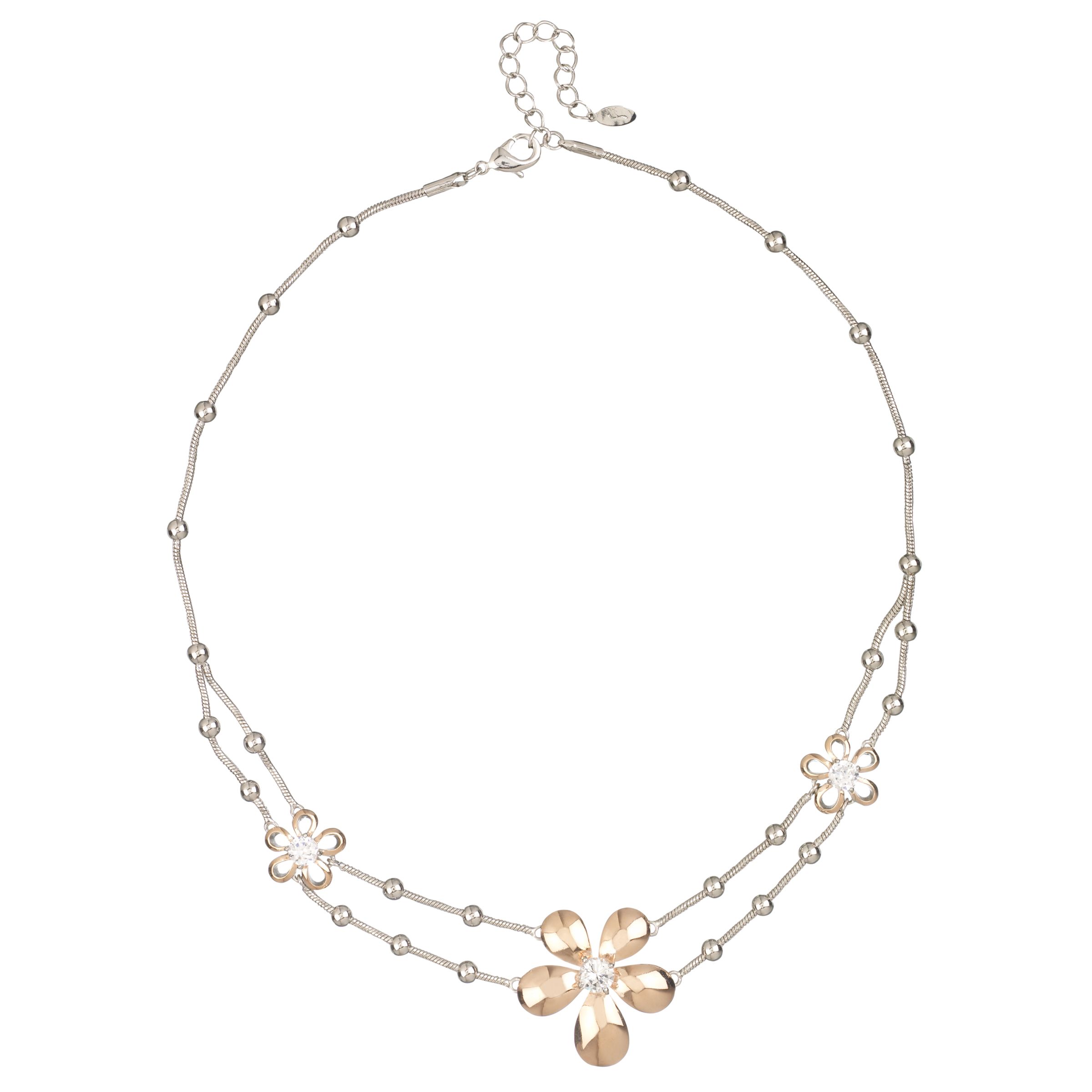 Finesse Cubic Zirconia Flower Necklace