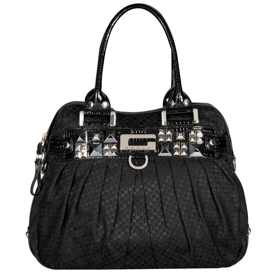 Guess Punk Belle Large Satchel, Black