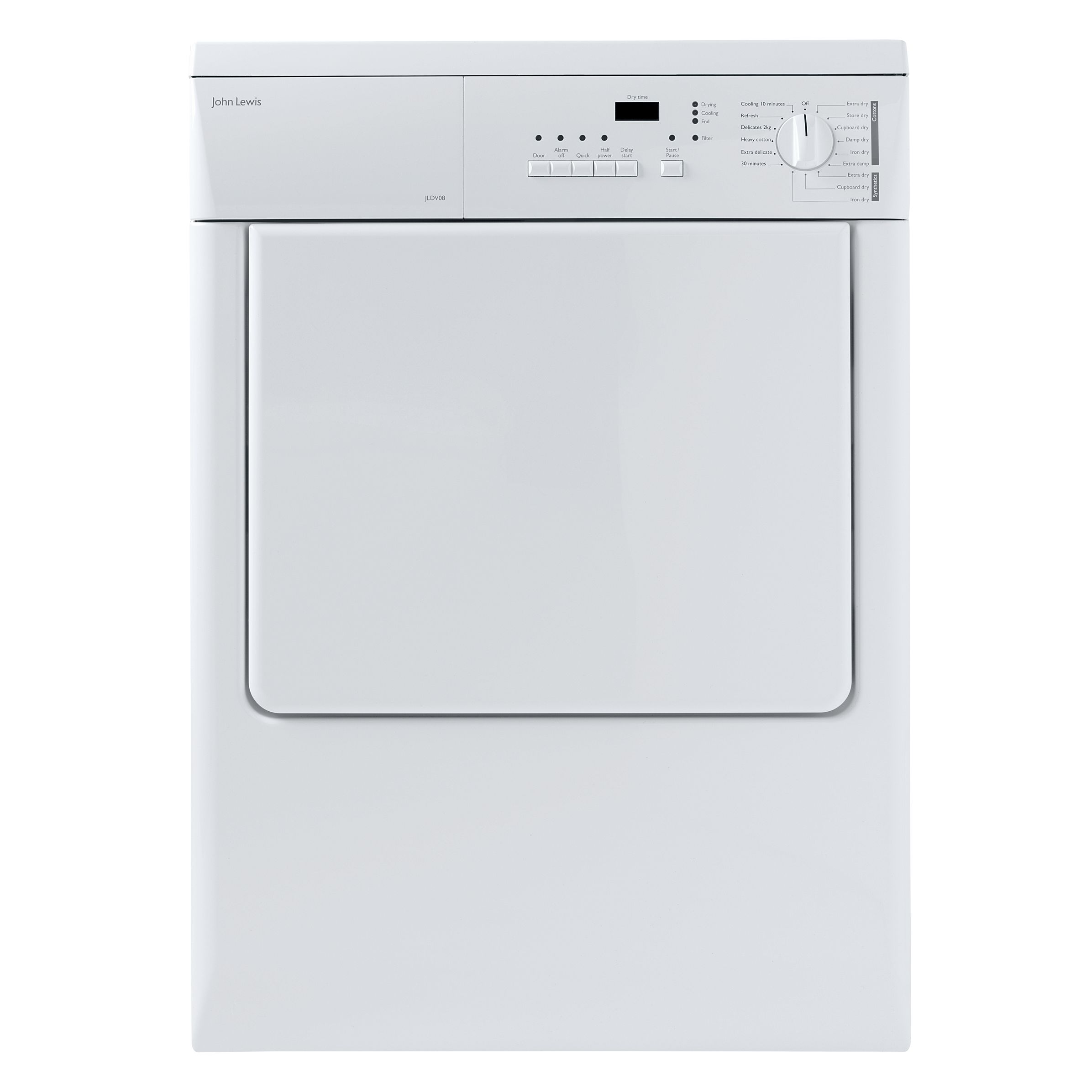 John Lewis JLDV08 Vented Sensor Tumble Dryer White Express Delivery
