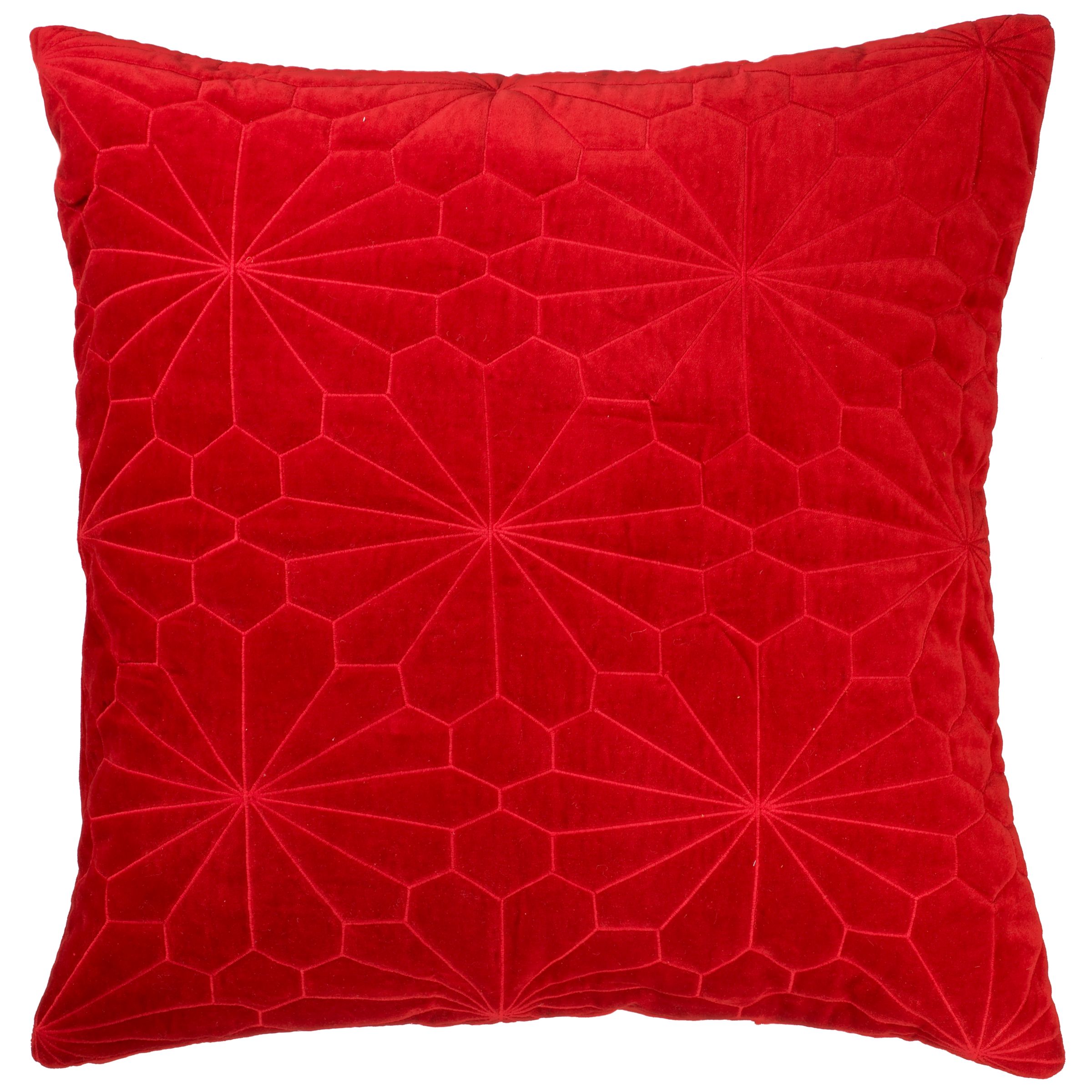 John Lewis Velvet Pillowsham Red
