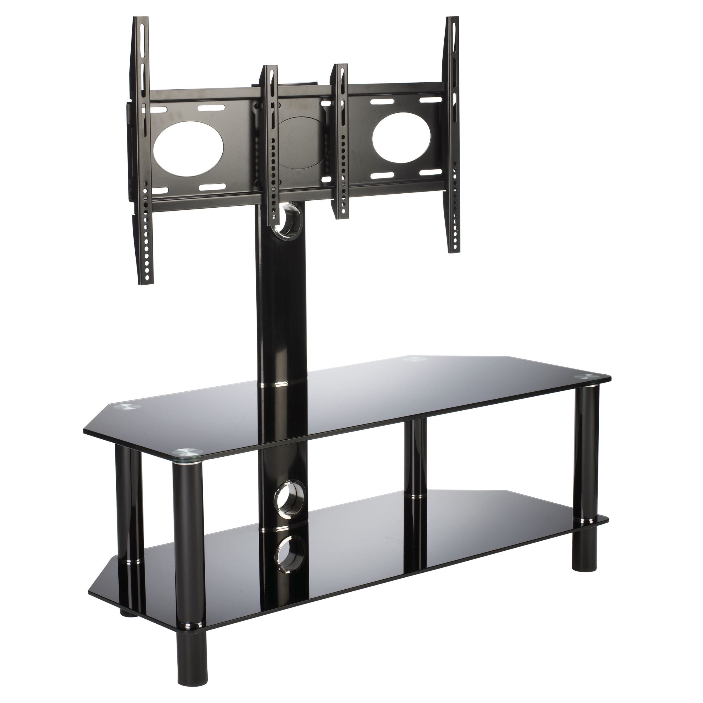 John Lewis 1050VESA3BB Television Stand Black Glass