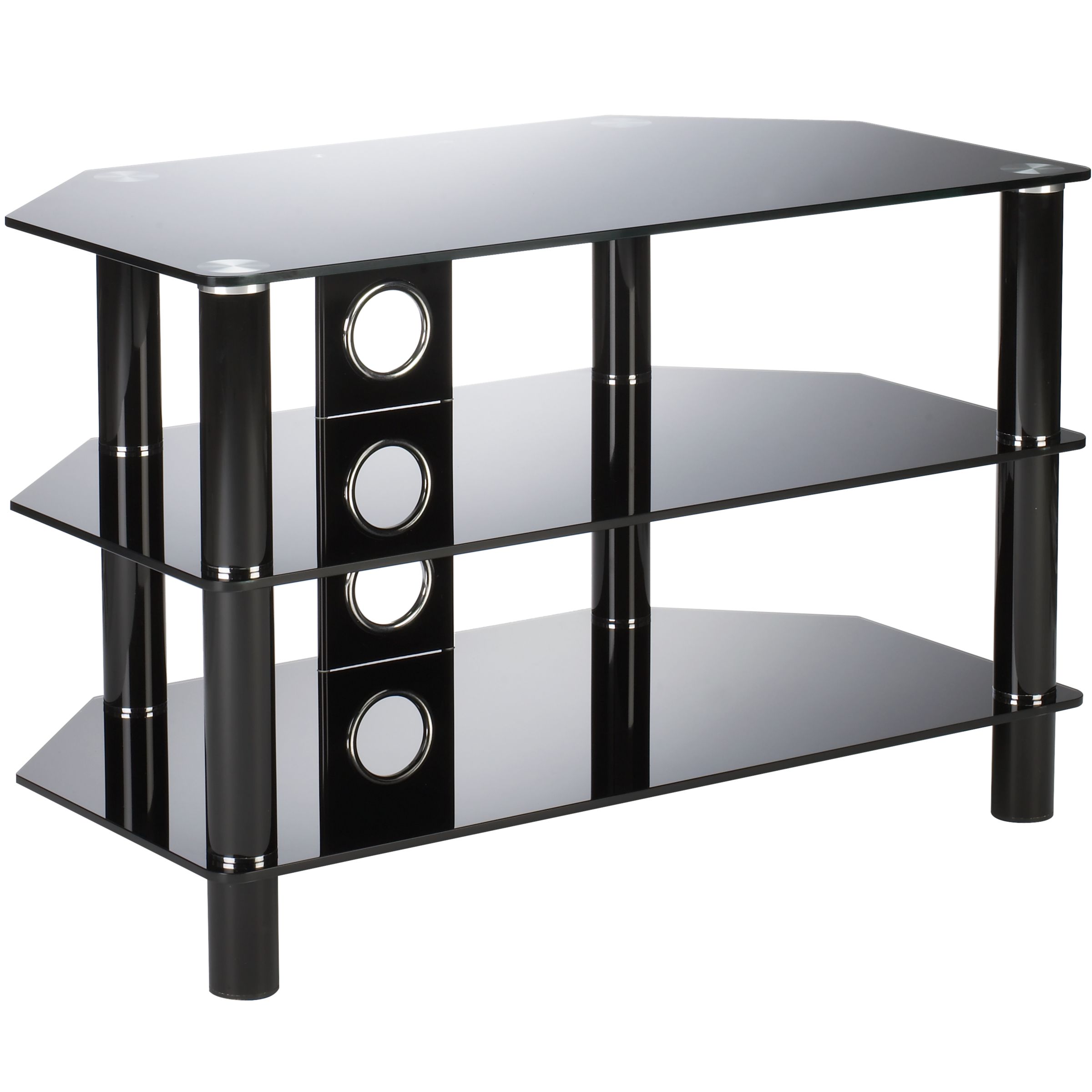 John Lewis 8003BB Television Stand BlackBlack Glass