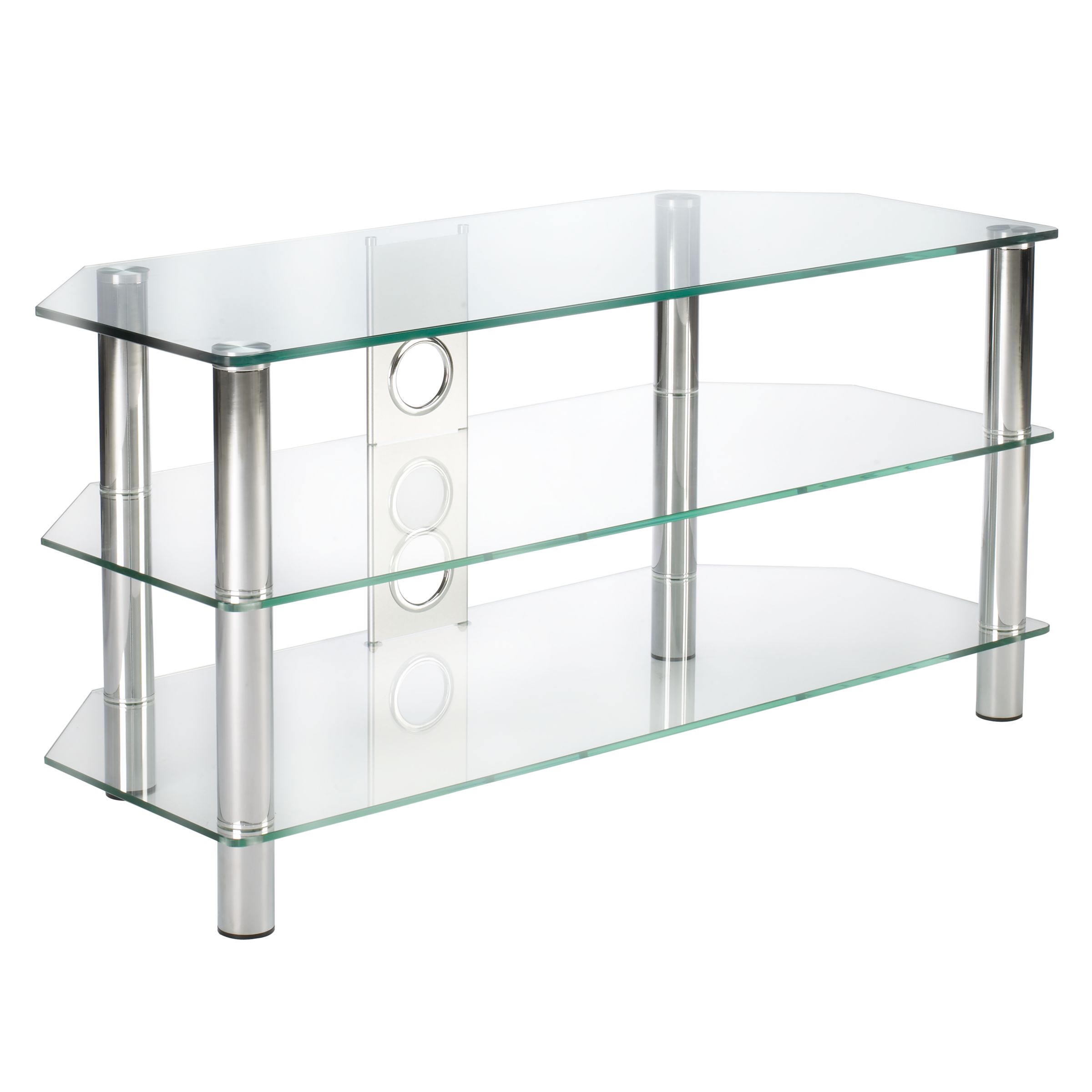 John Lewis 10503CC Television Stand ChromeClear Glass