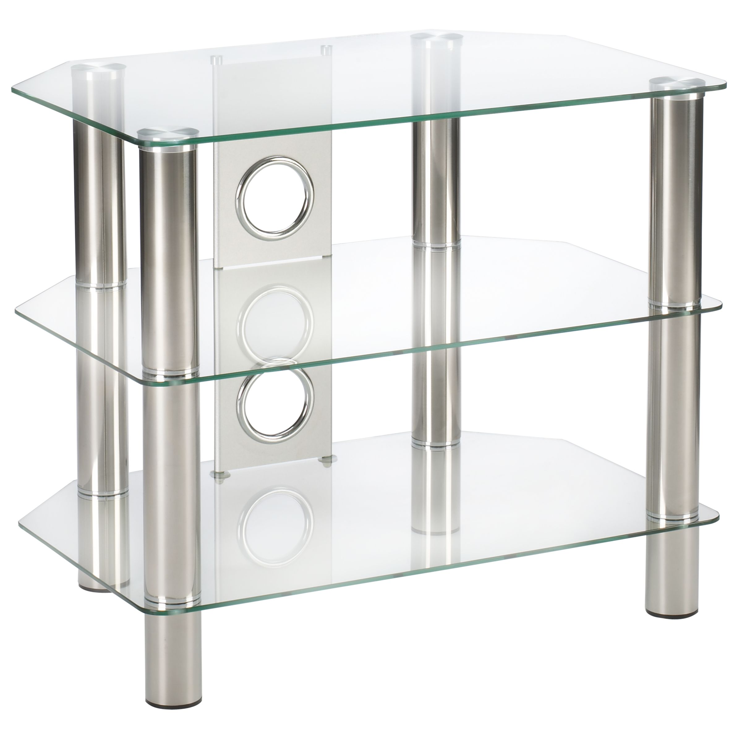John Lewis 6003CC Television Stand ChromeClear Glass