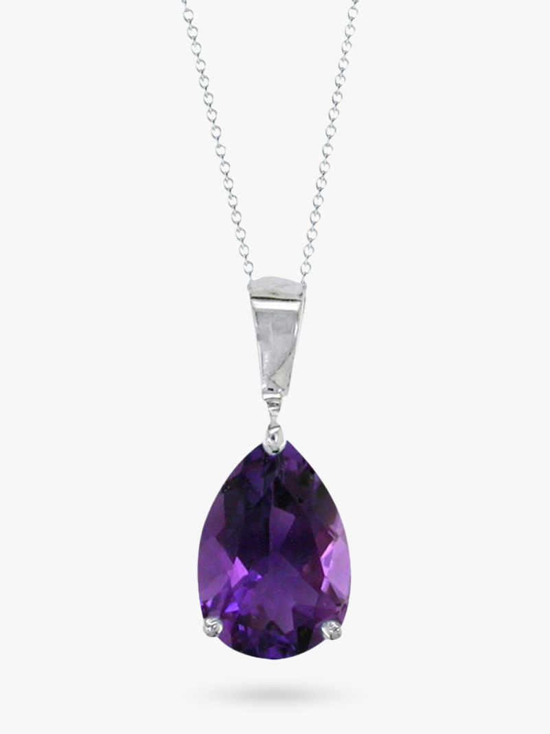 9ct Yellow Gold and Amethyst Pendant Necklace