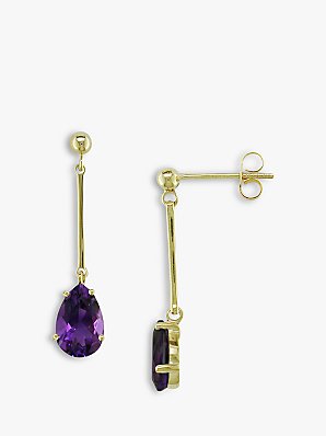 9ct Gold and Amethyst Earrings