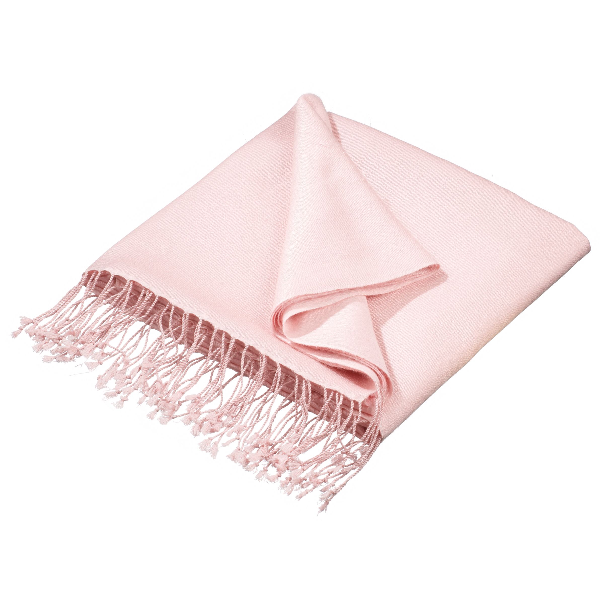 John Lewis Pashmina Shawl Pale Pink One Size