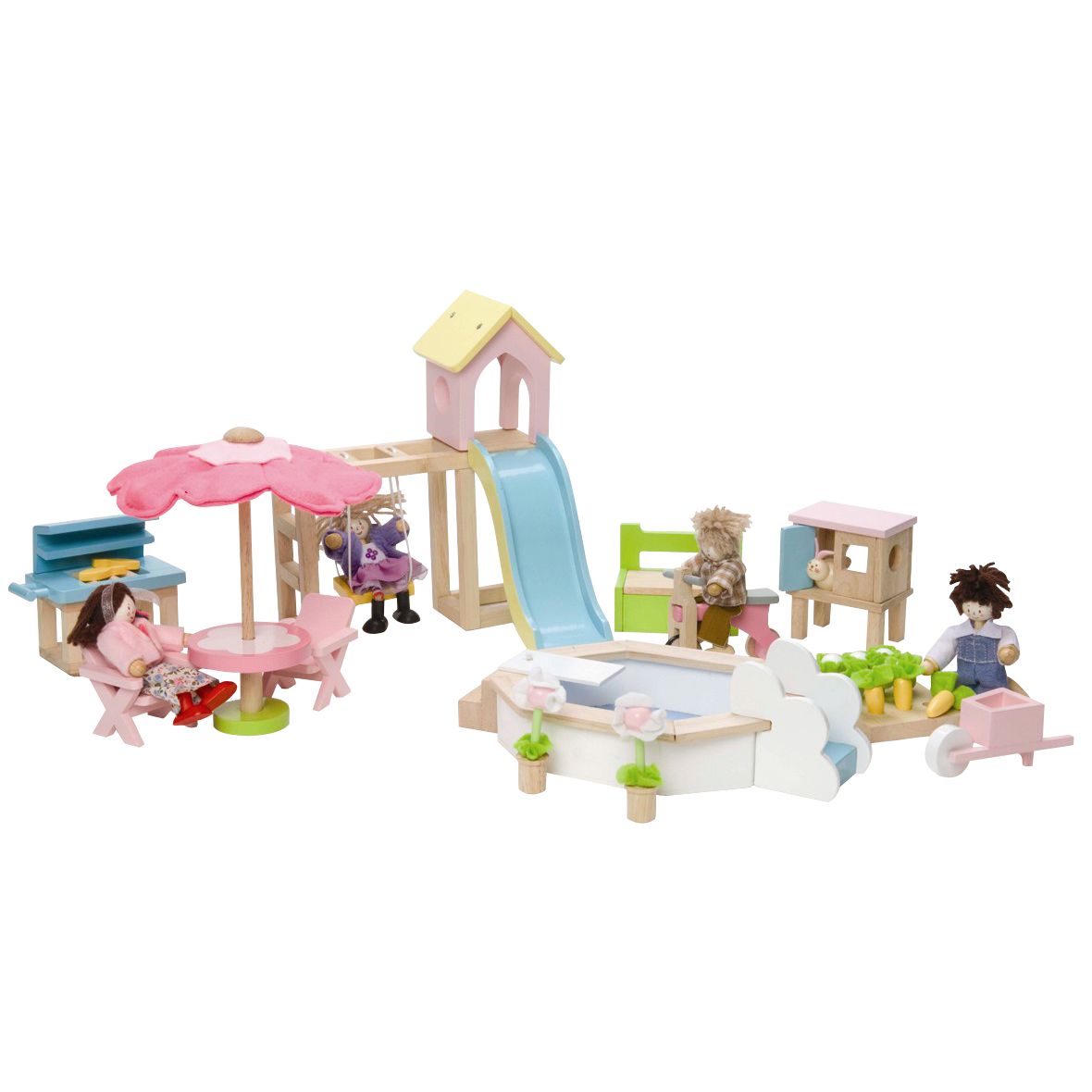 Le Toy Van Rosebud Doll?s House Garden Play Set