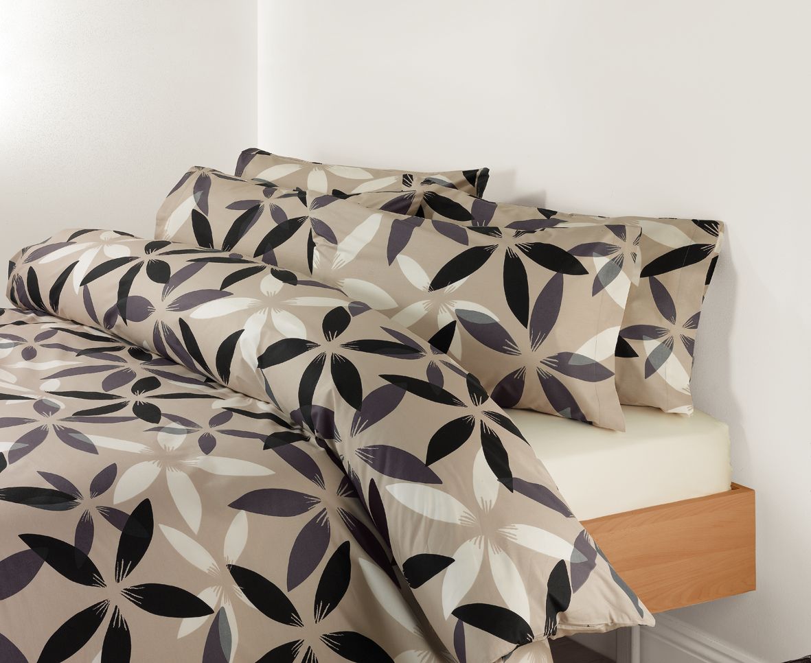 John Lewis Clematis Standard Pillowcase, Grey