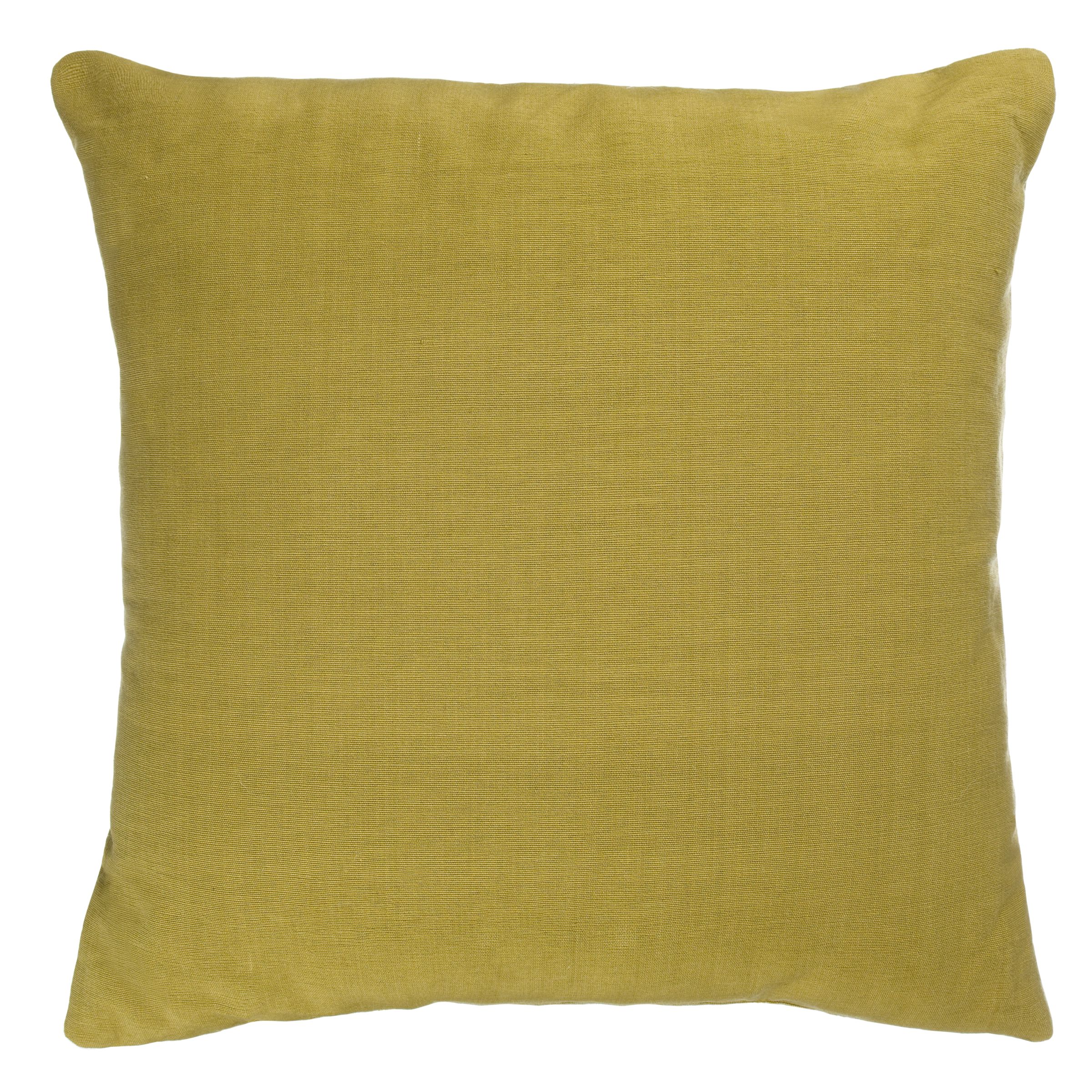 John Lewis Value Plain Cotton Cushion, Green