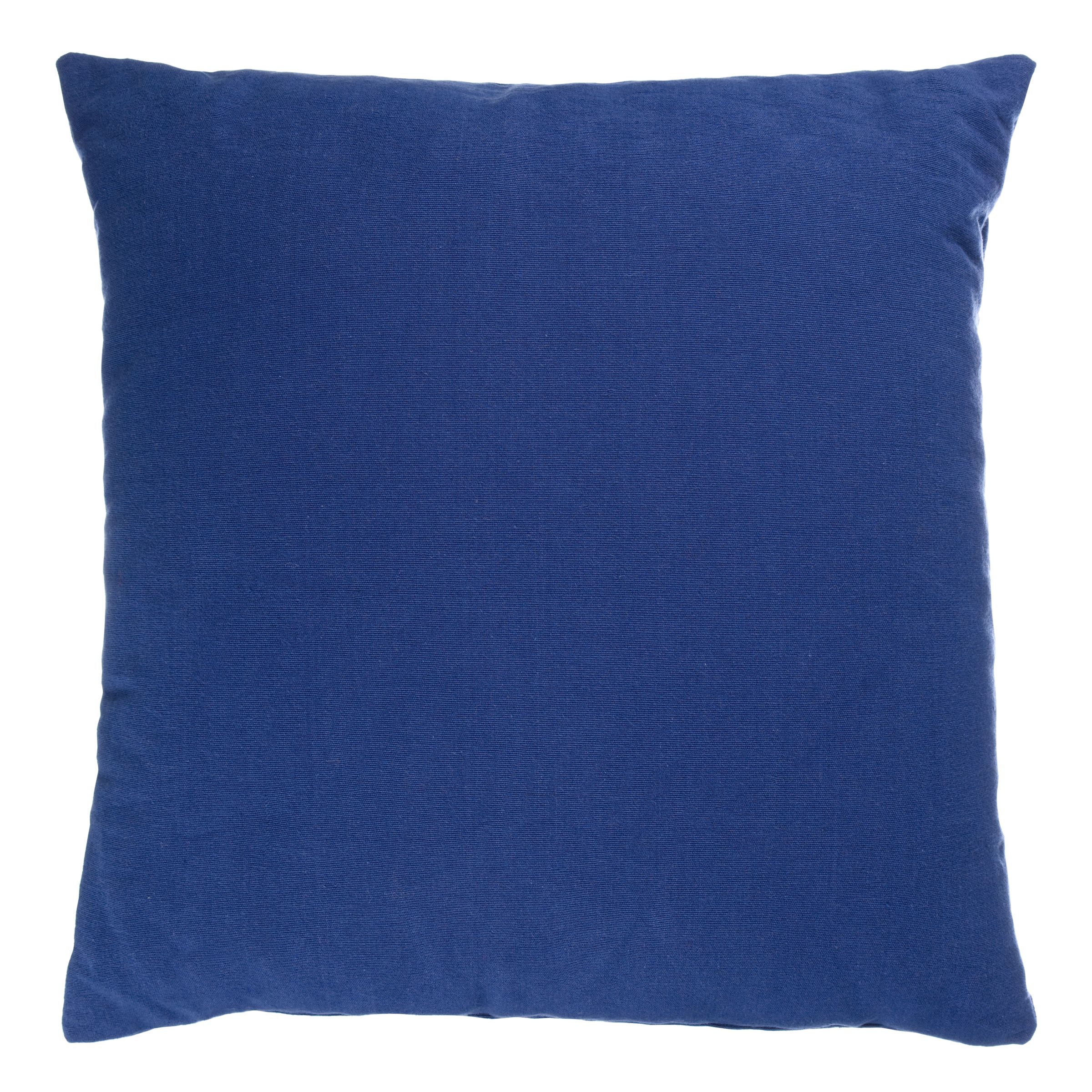 John Lewis Value Plain Cotton Cushion, Blue