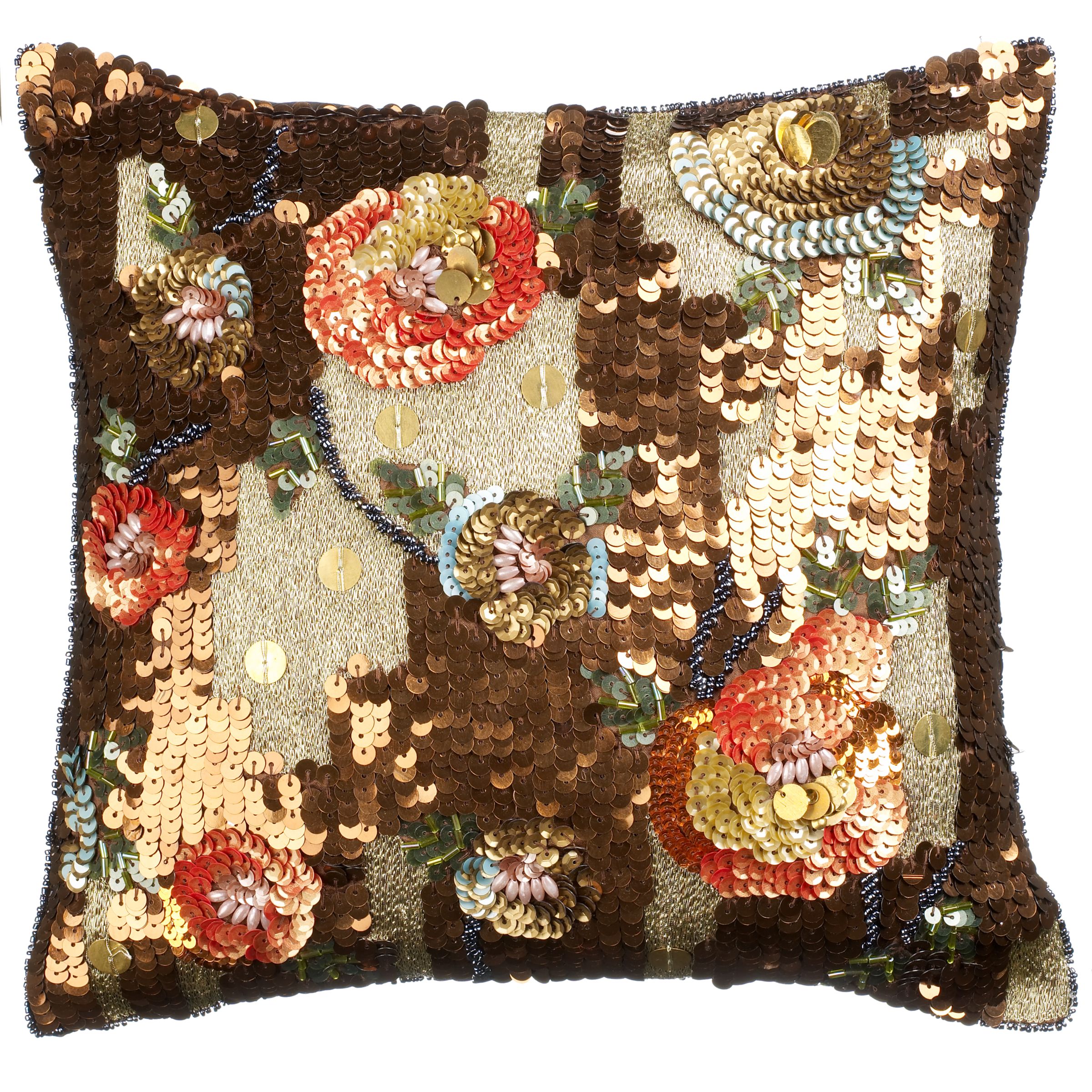 Sequin Roses Cushion