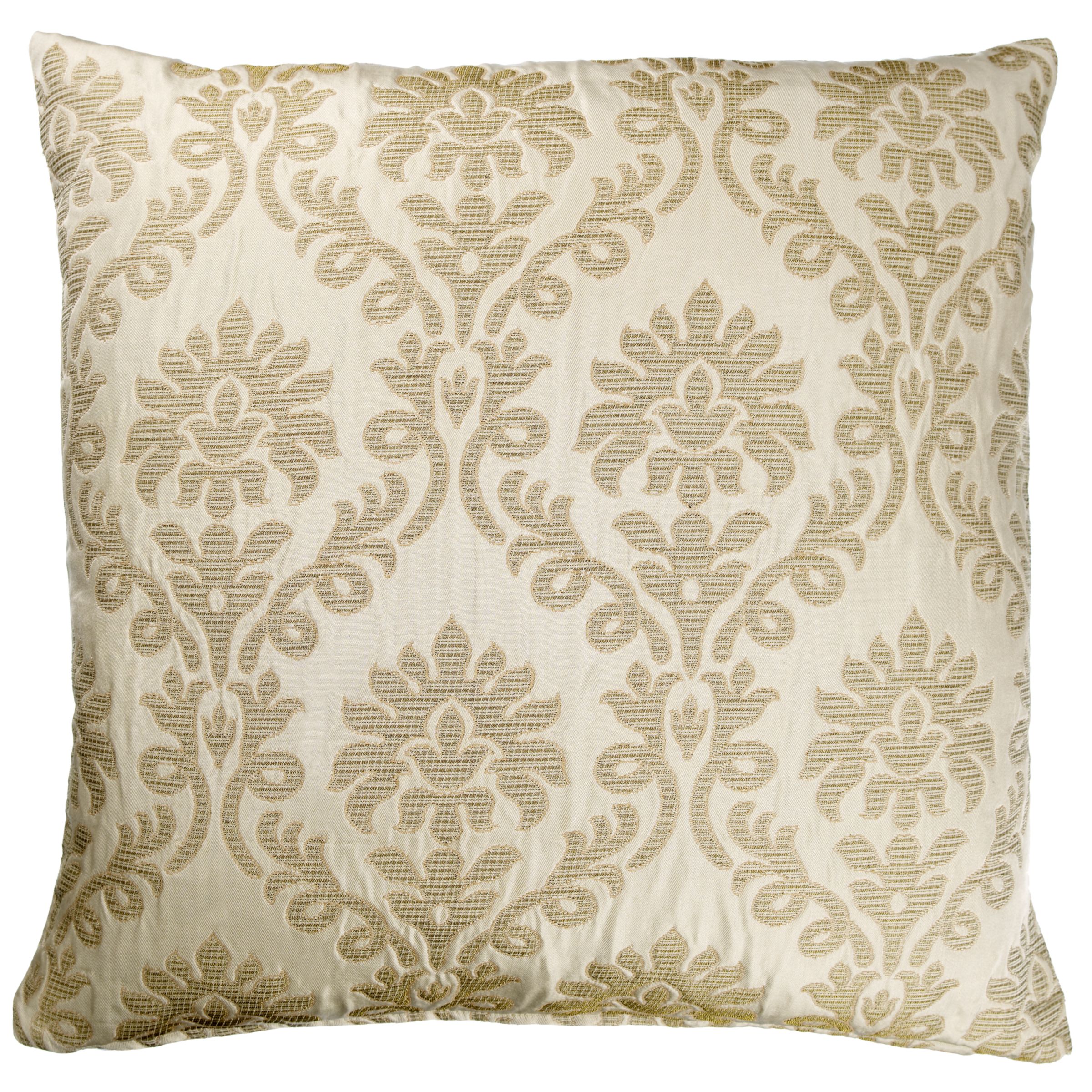 Quilted Damask Cushion Cream
