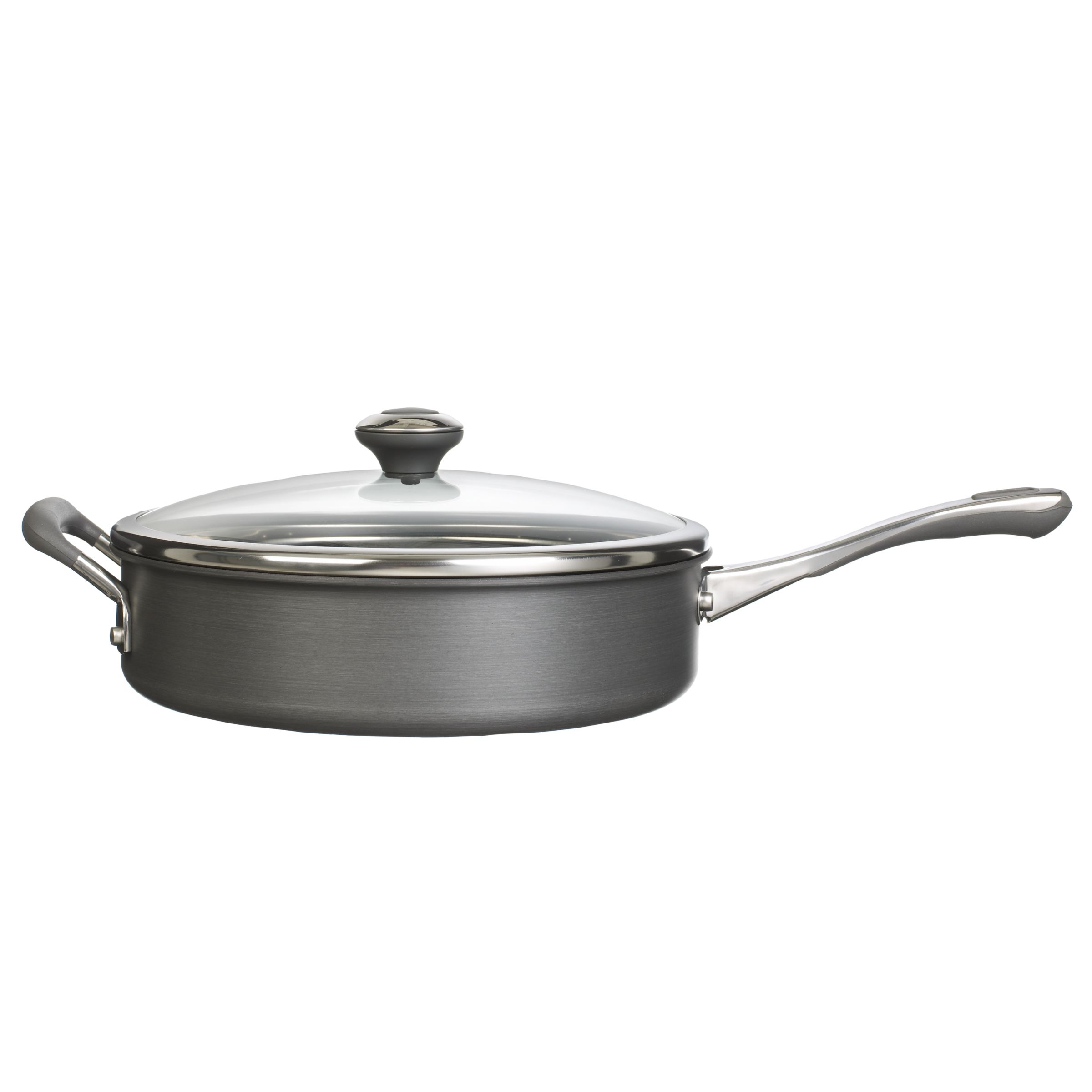 John Lewis Hard Anodised Aluminium Saute Pan