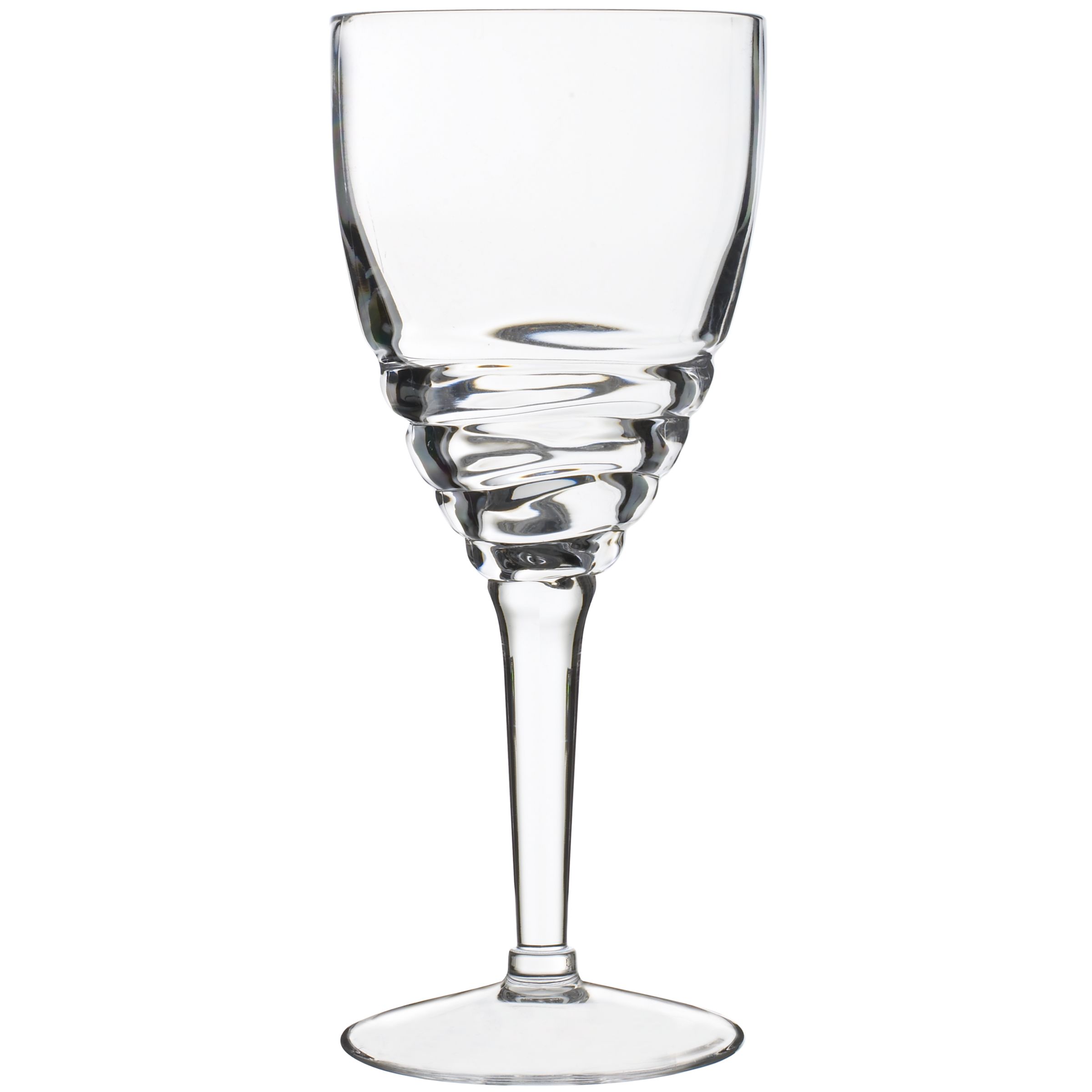 John Lewis Acrylic Wave Wine Glass, Clear