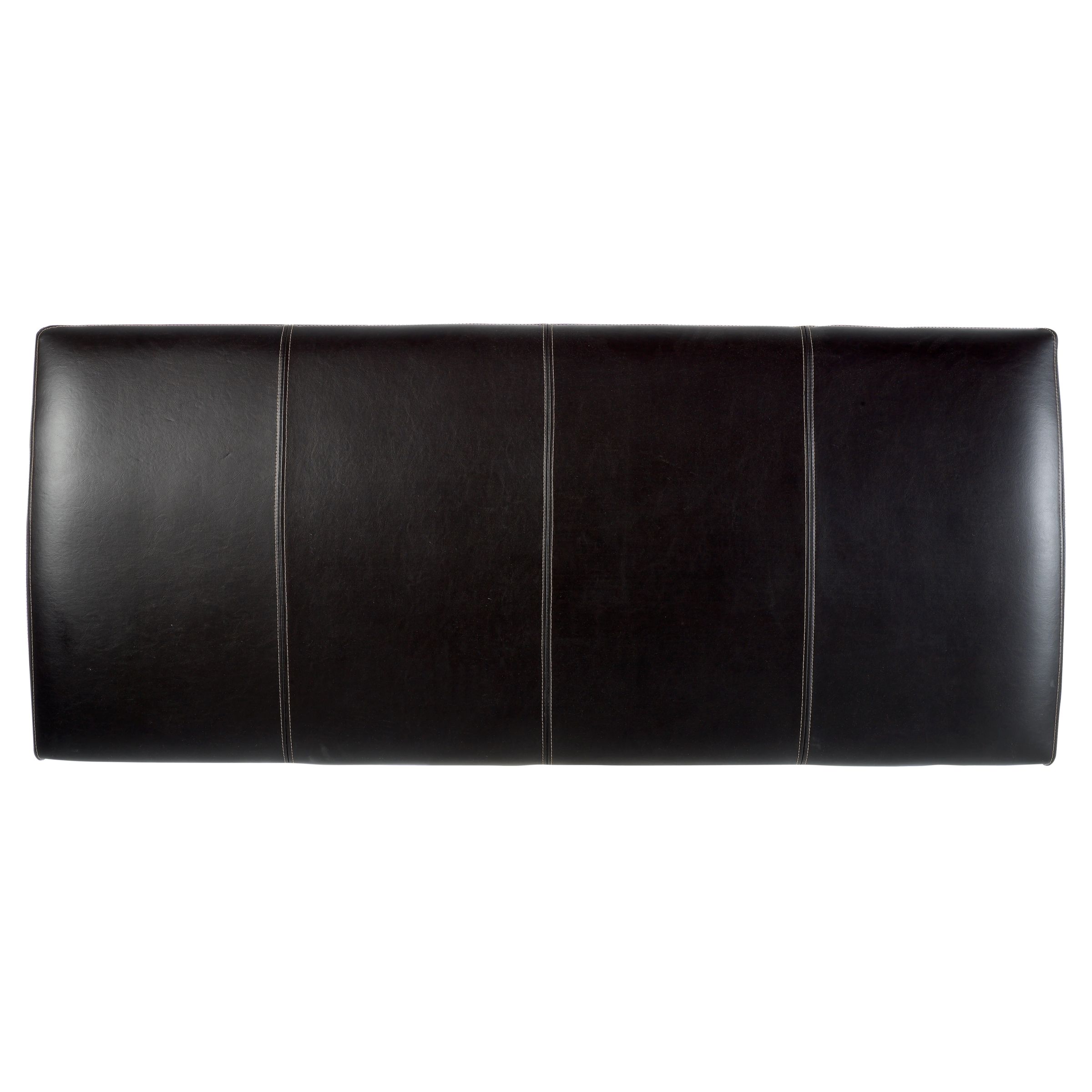 John Lewis Sonning Leather Headboard, Chocolate, Double at John Lewis