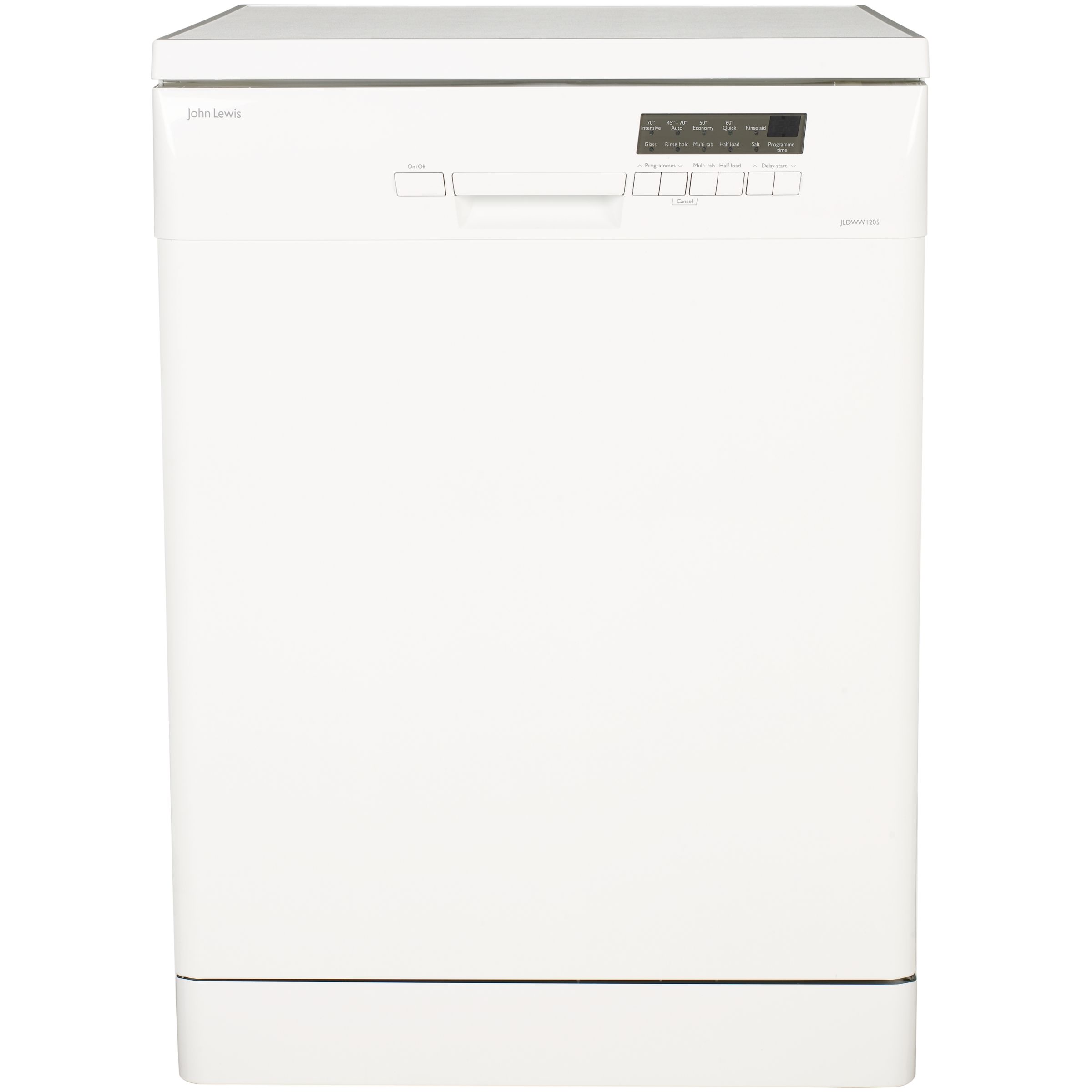 image :John Lewis JLDWW1205 Dishwasher, White (Express Delivery)