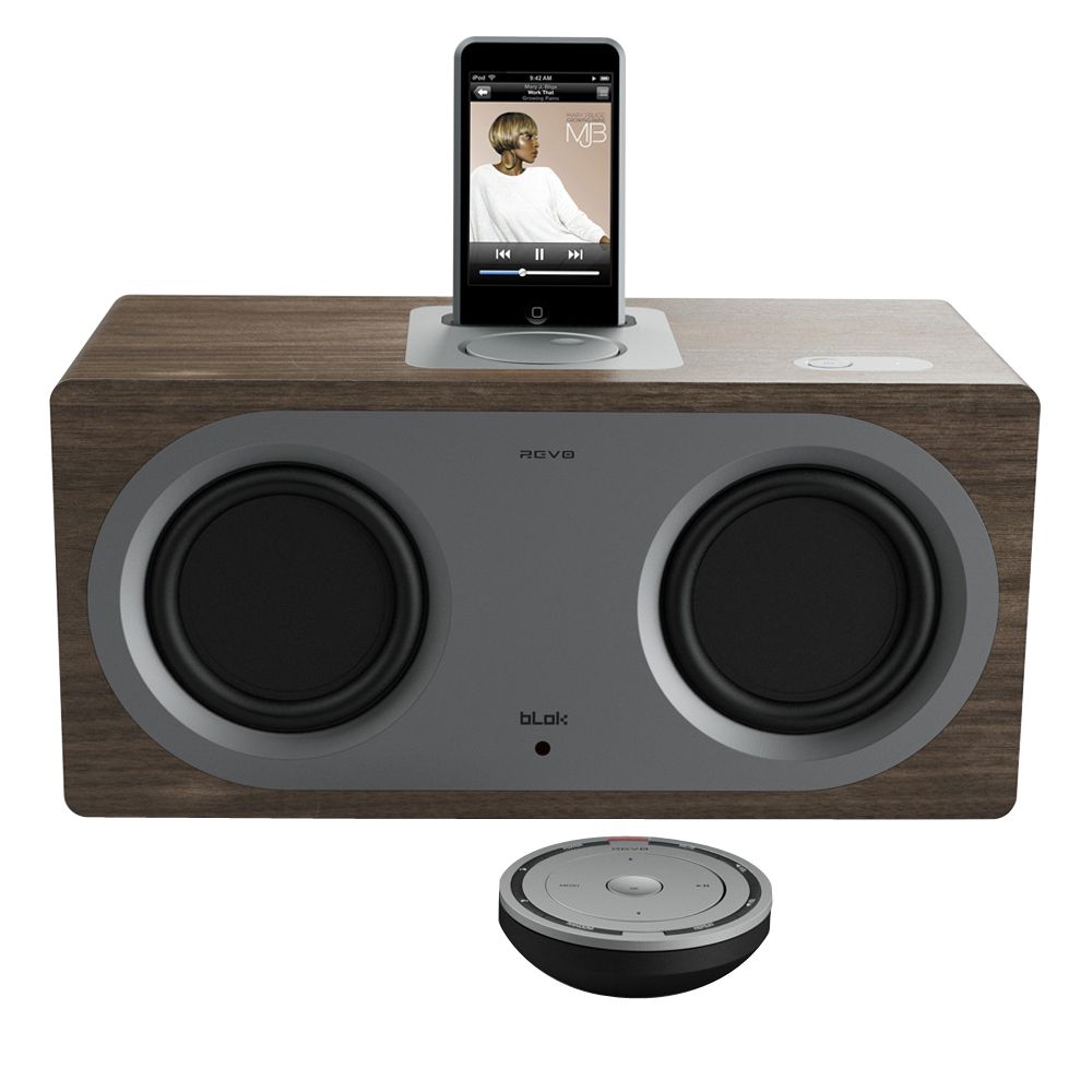 Revo Blok iPod Dock, American Walnut
