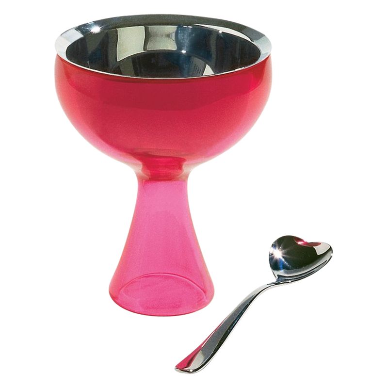 Alessi Big Love Ice Cream Set, Fuchsia
