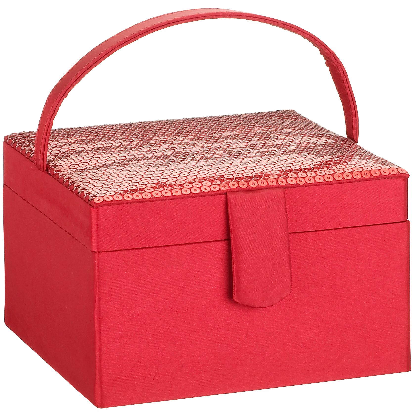 John Lewis Sequin Sewing Box Red