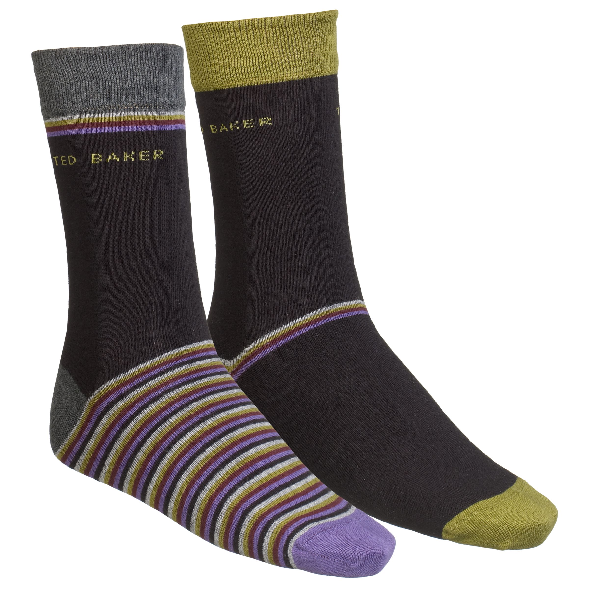 Ted Baker Fennder Socks, Pack of 2, Multicoloured, One Size