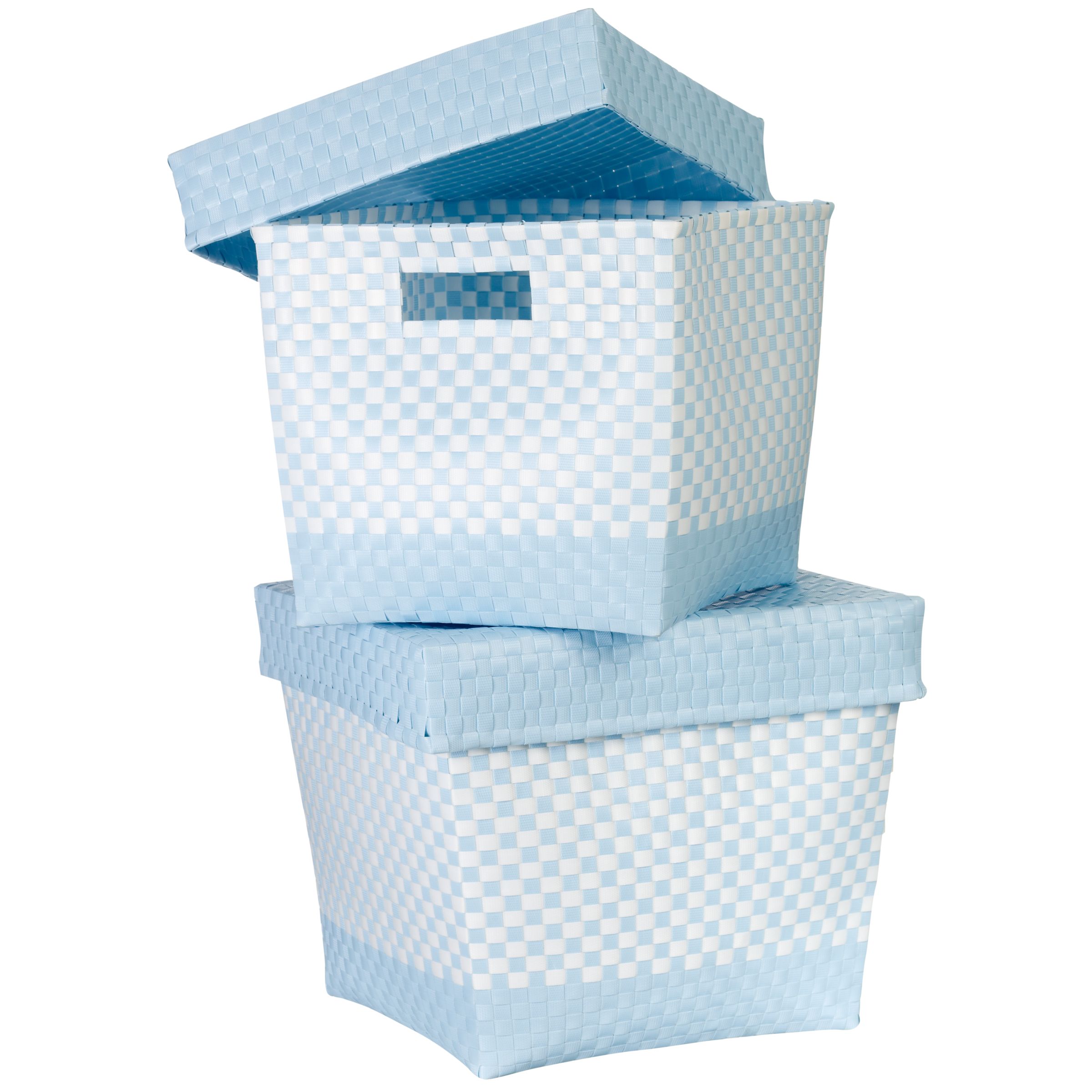 John Lewis Woven Baskets Set of 2 BlueWhite