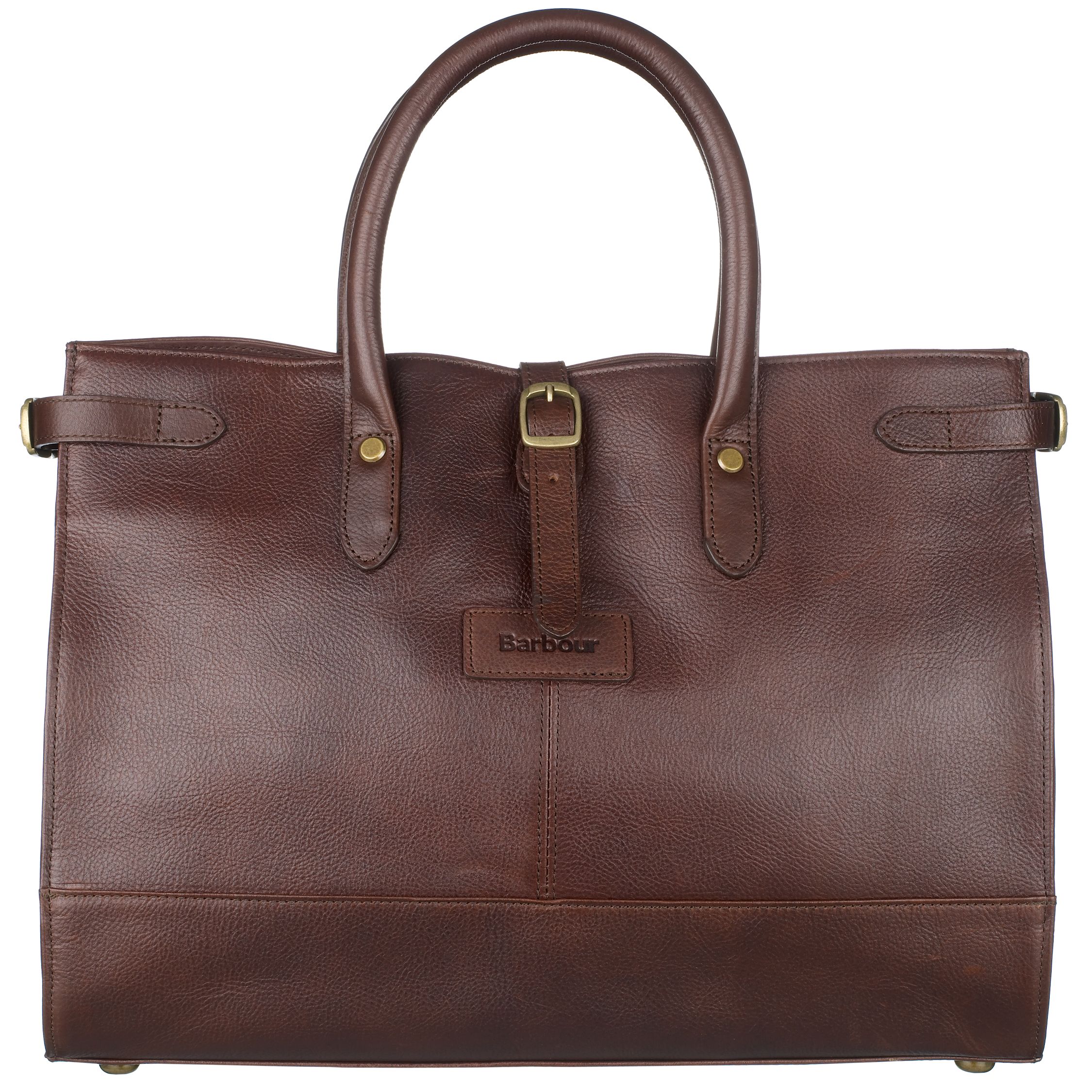 Barbour Ladies Leather Briefcase Brown