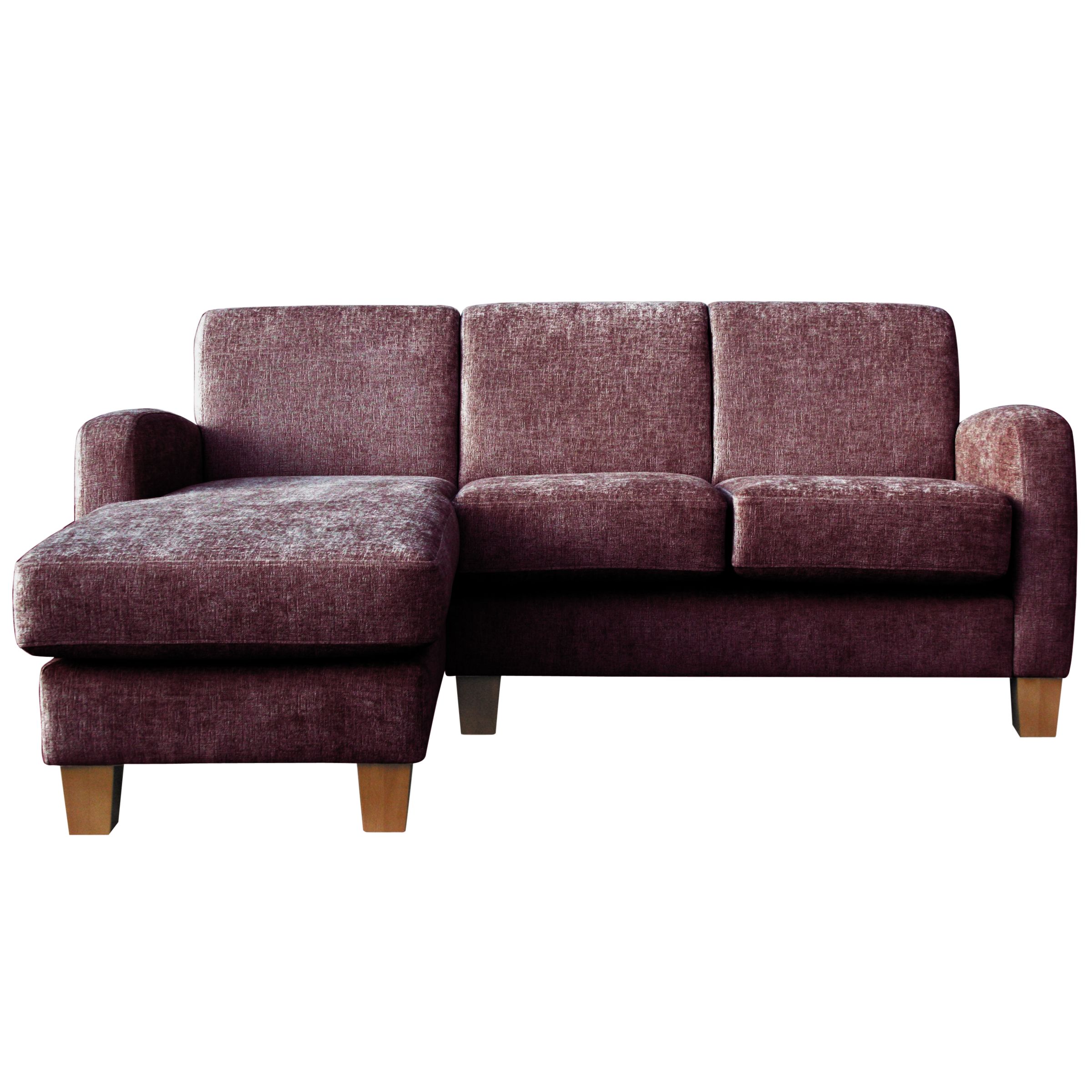 John Lewis Salcombe Chaise Unit Left Facing Plum