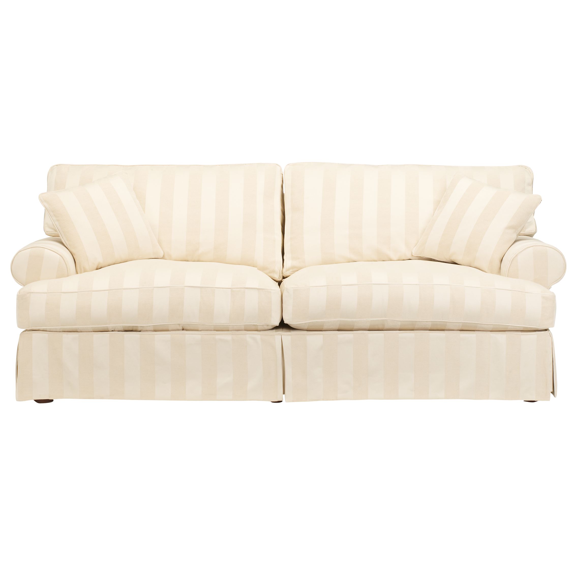 John Lewis Sorrento Grand Sofa, Amalfi Stripe, Biscuit at John Lewis