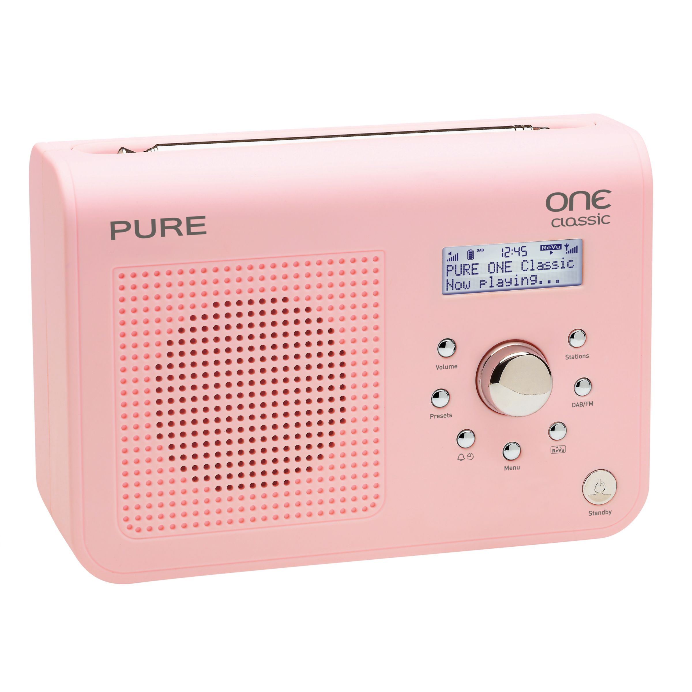 PURE One Classic Portable DAB Digital Radio Pink