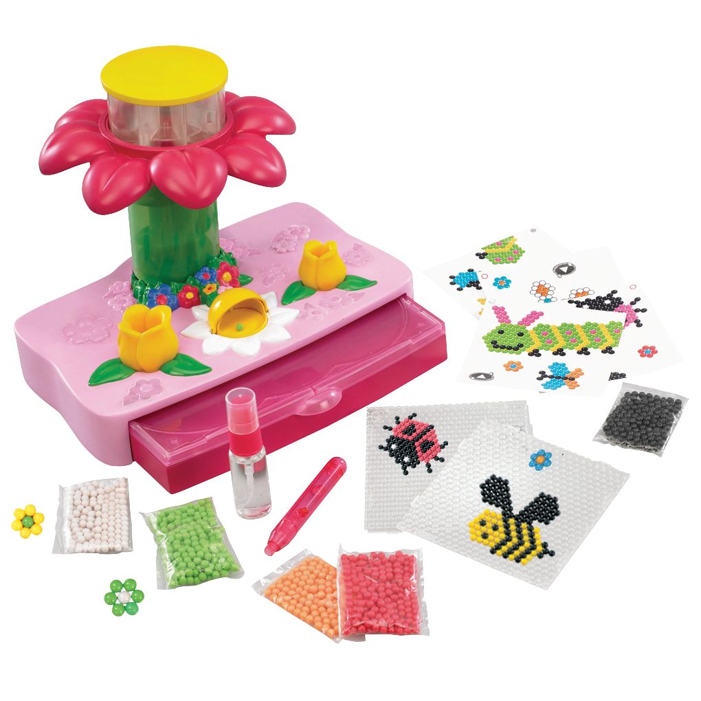 Aqua Beads Flower Tower