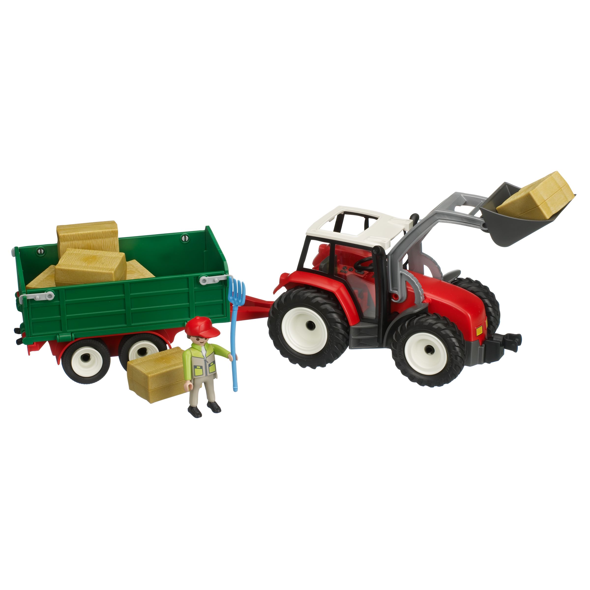 Playmobil Tractor and Hay Trailer