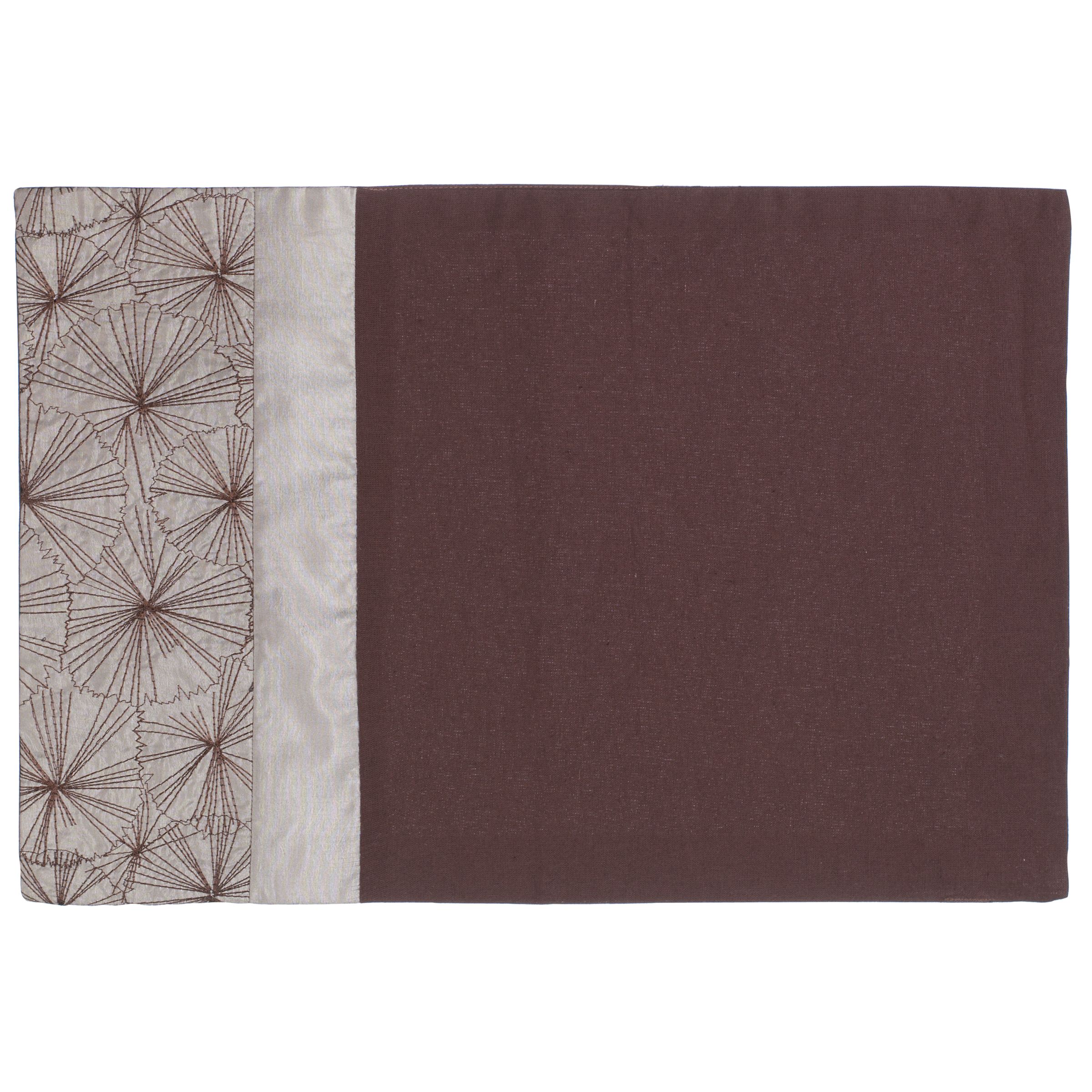 John Lewis Velvet Rea Placemat, Chocolate