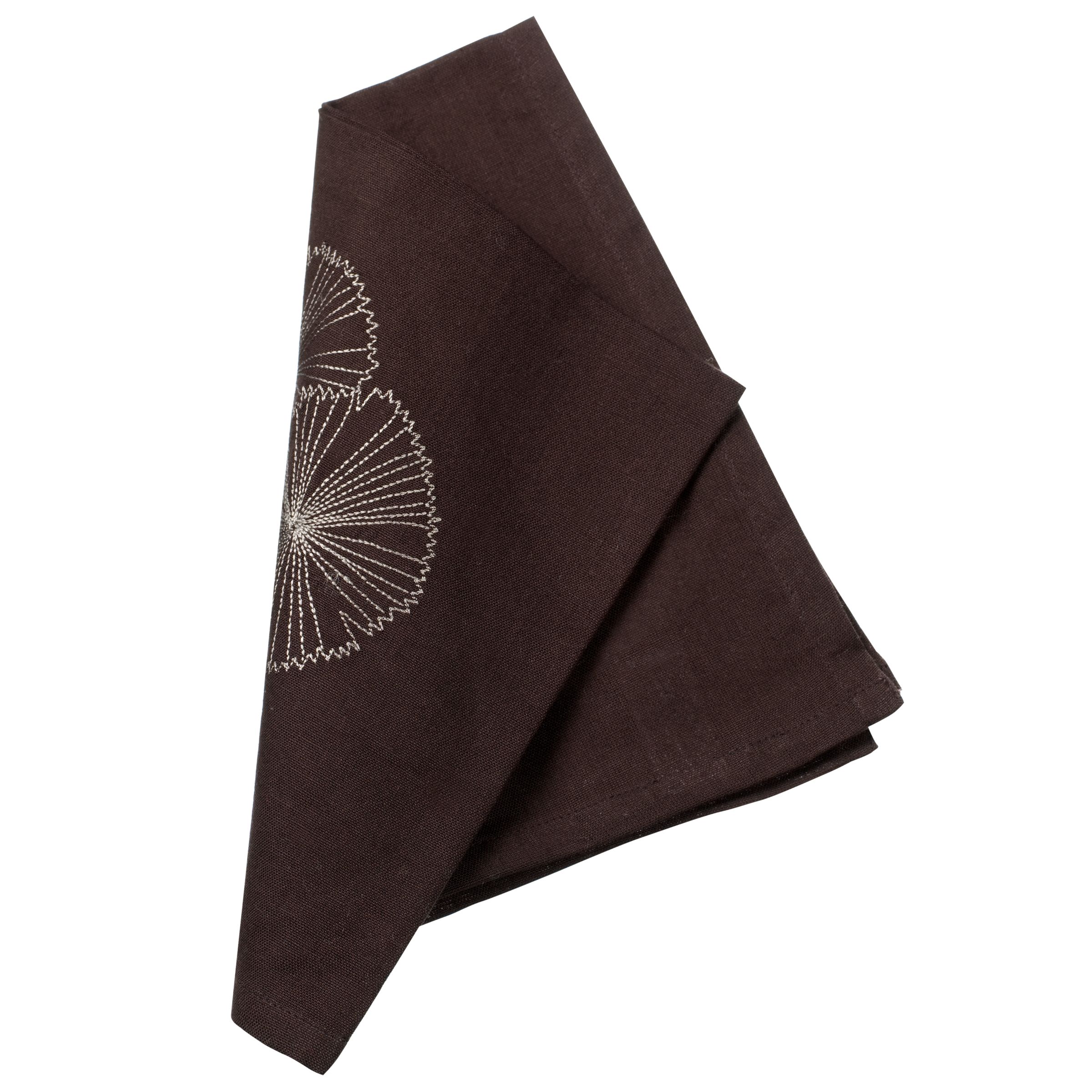 John Lewis Velvet Rea Napkin Chocolate
