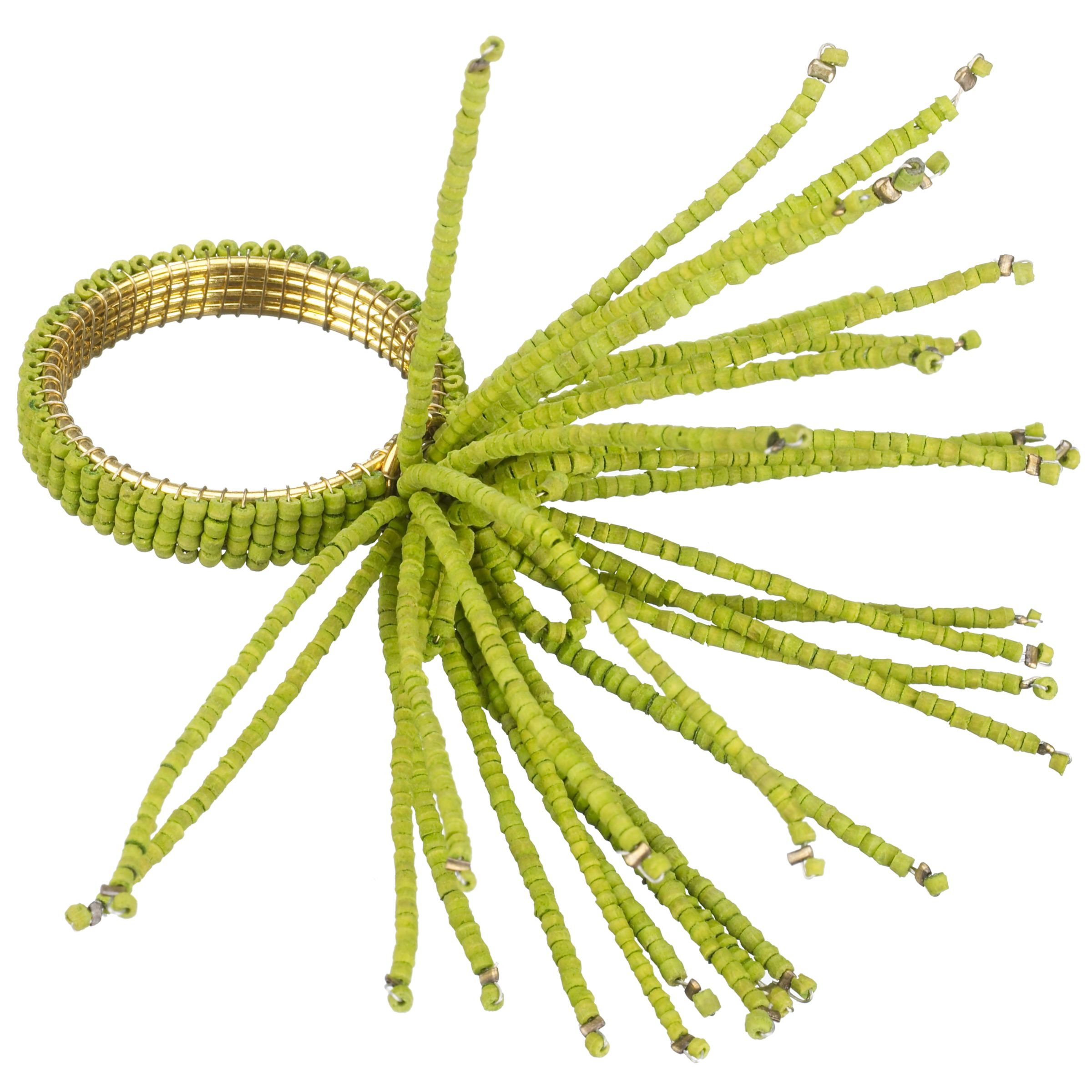 John Lewis Palm Napkin Ring Green