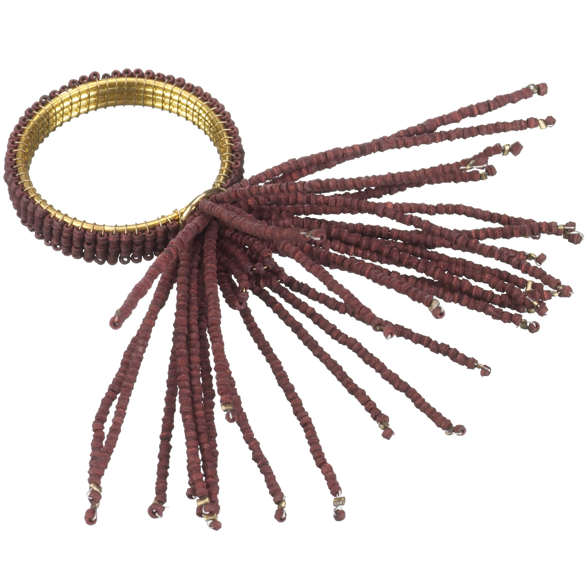 John Lewis Palm Napkin Ring Brown