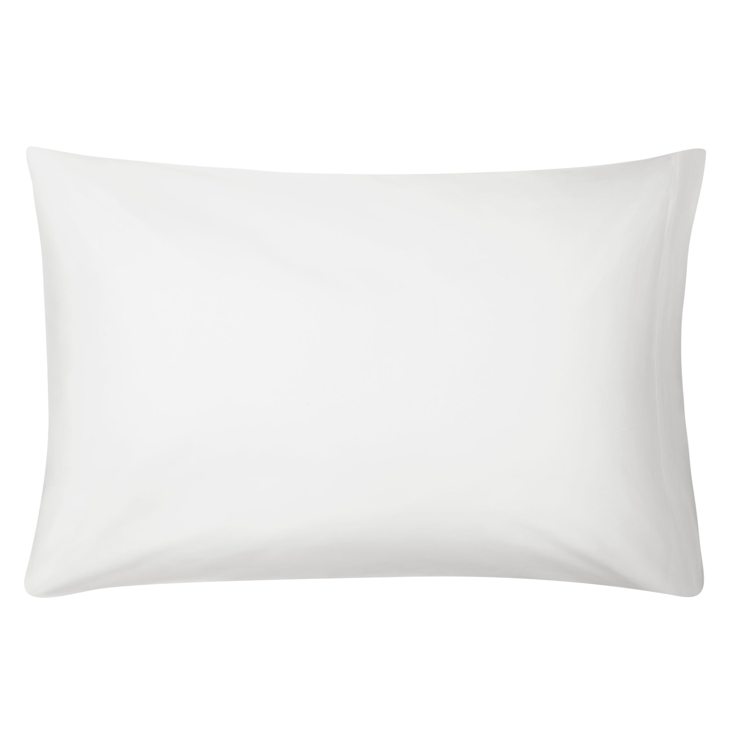 John Lewis Combed Polycotton Standard Pillowcase, White