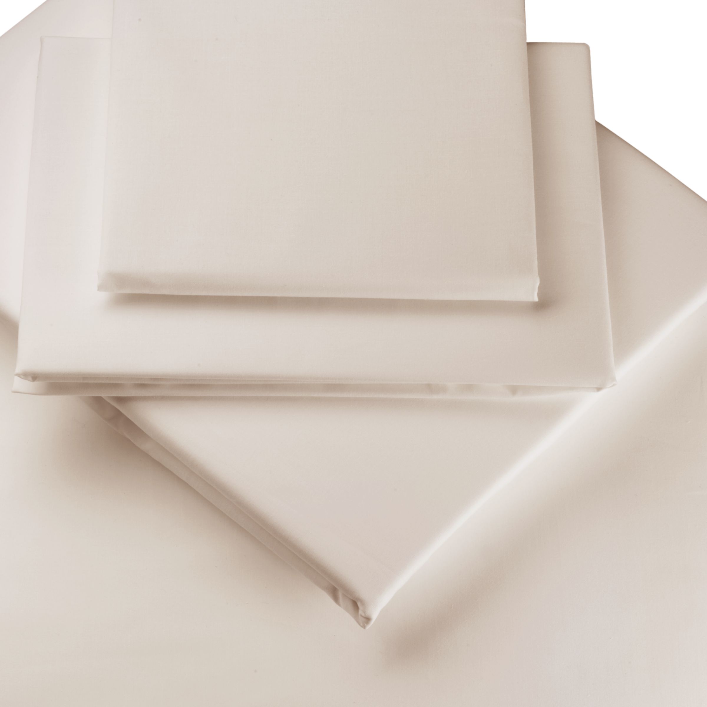 John Lewis Combed Polycotton Standard Pillowcase Oyster