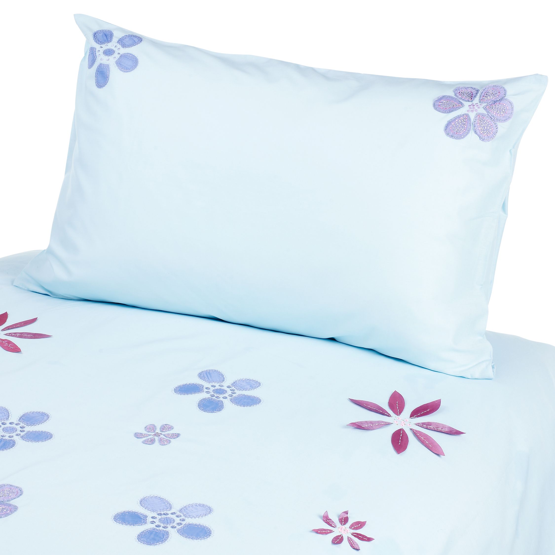 Applique Flower Duvet Cover Set