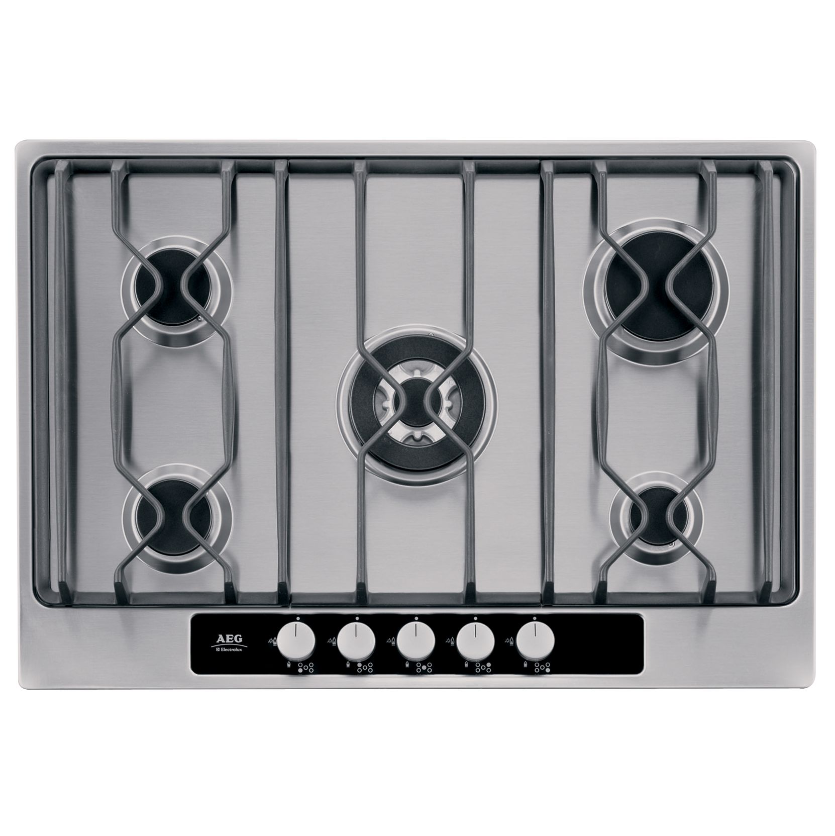 AEG 75852GM Gas Hob, Stainless Steel at John Lewis