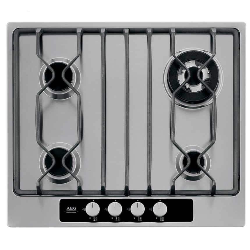 AEG 65852GM Gas Hob, Stainless Steel at John Lewis